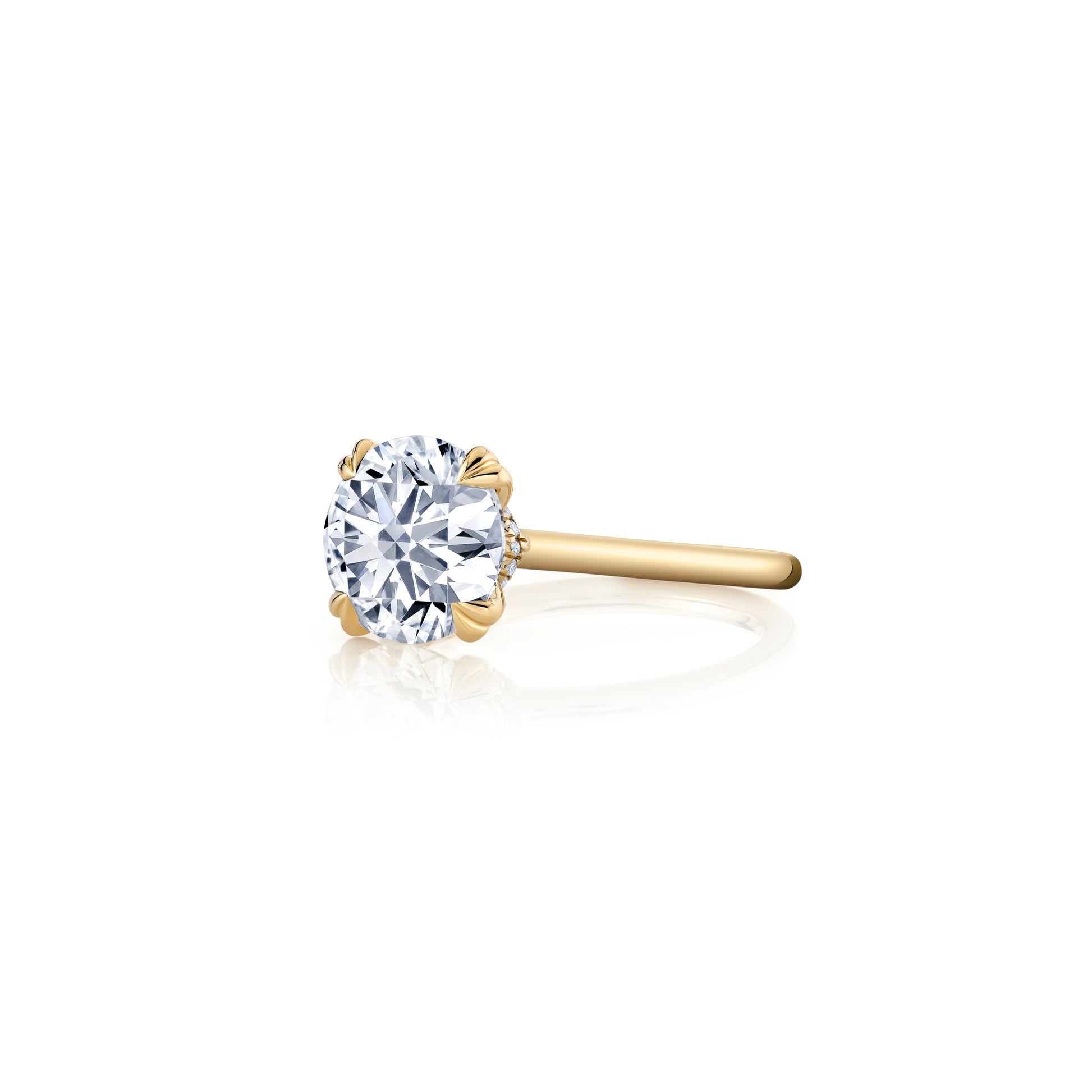 Kate Round Brilliant Solitaire Lab Diamond Engagement Ring - view 2