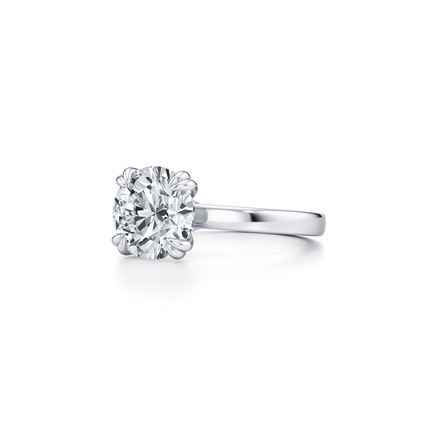 Hayden Round Solitaire Lab Diamond Engagement Ring - view 5