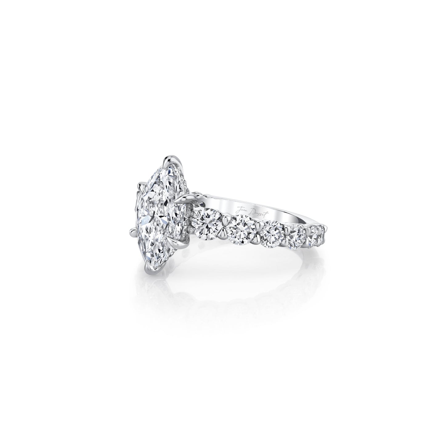 Gwen Marquise Solitaire Lab Diamond Engagement Ring - view 2