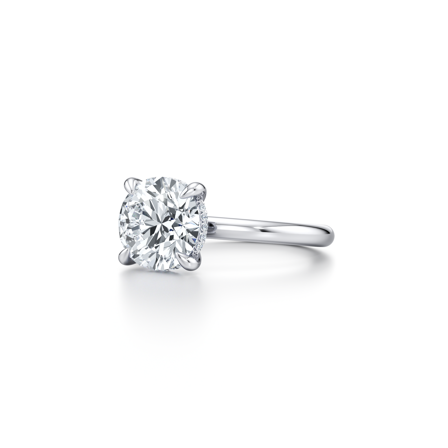 Audrey Round Brilliant Solitaire Lab Diamond Engagement Ring - view 10