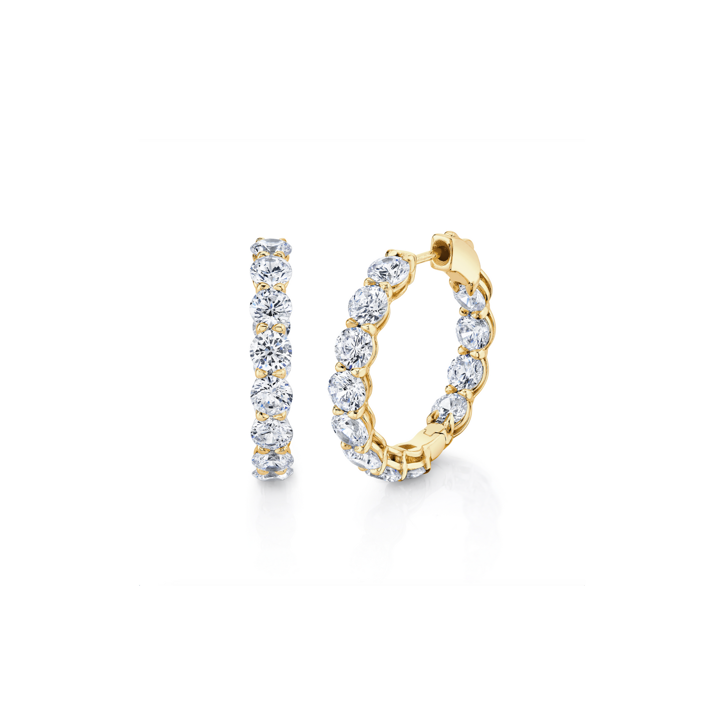 Olivia Asscher Lab Diamond Bold Inside Out Hoops - view 2