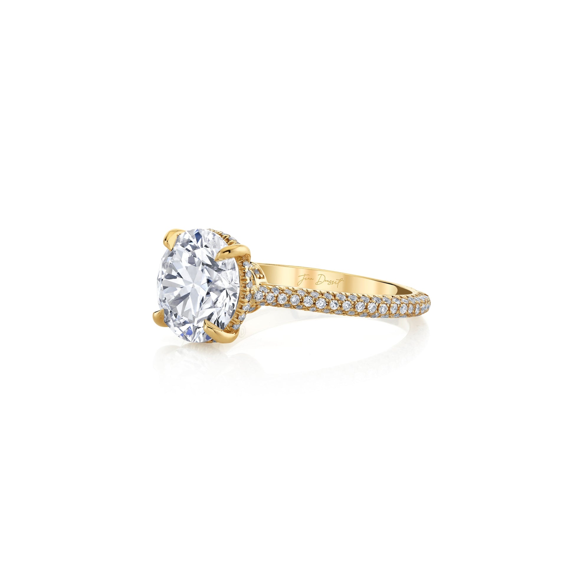 Chelsea Round Solitaire Lab Diamond Engagement Ring - view 2