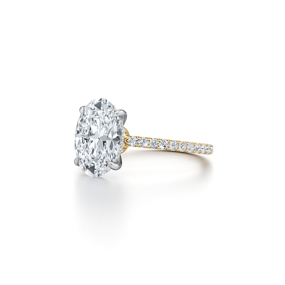Audrey Oval Cut Solitaire Lab Diamond Engagement Ring - view 2