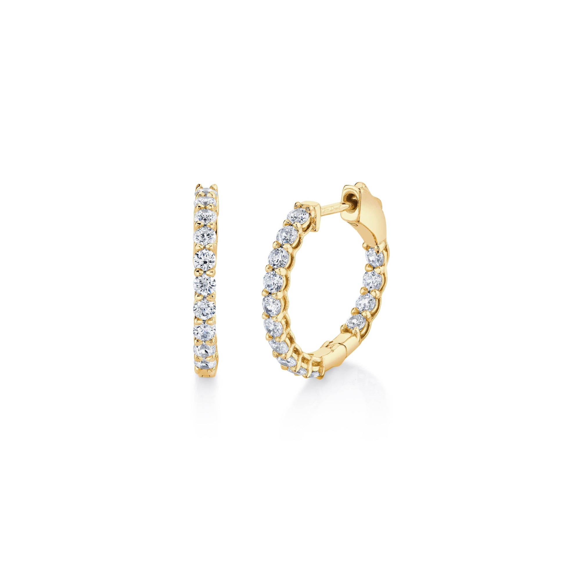 Olivia Lab Diamond Petite Inside Out Hoops - view 2
