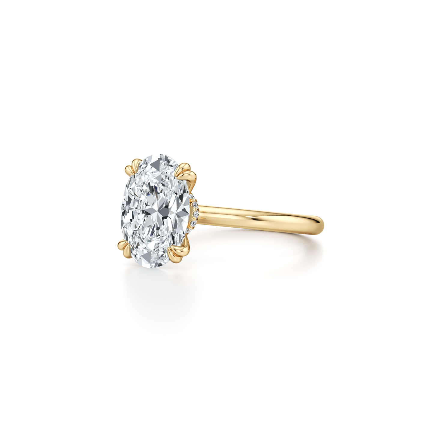 Kate Oval Cut Solitaire Lab Diamond Engagement Ring - view 2