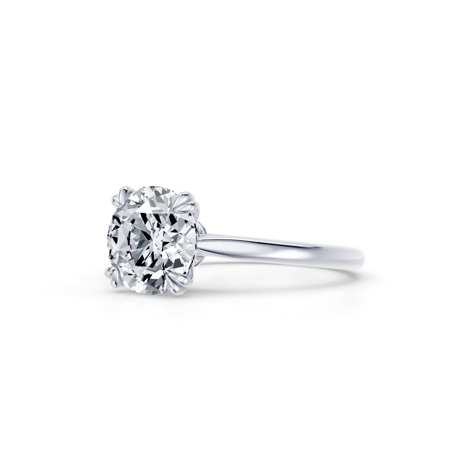 Chelsea Signature Double Prong Radiant Lab Diamond Engagement Ring - view 2