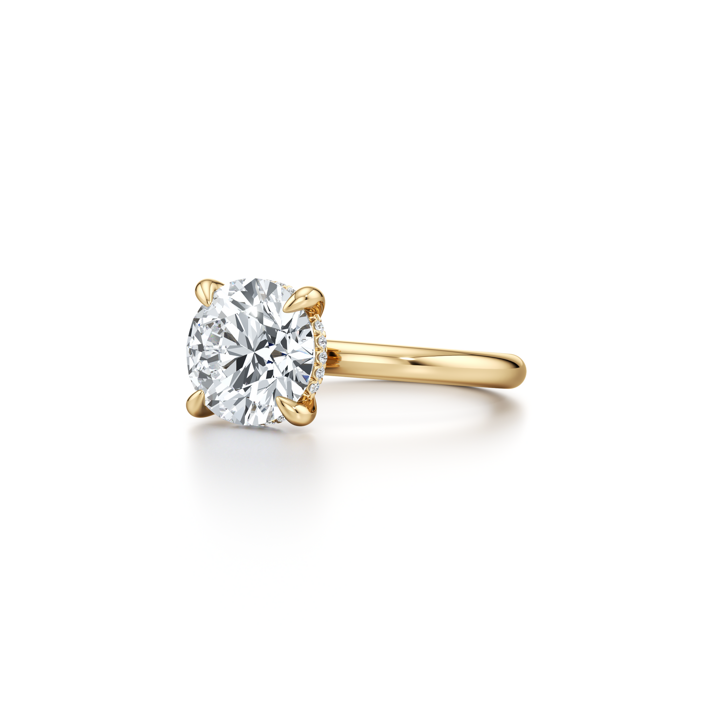 Audrey Round Brilliant Solitaire Lab Diamond Engagement Ring - view 6
