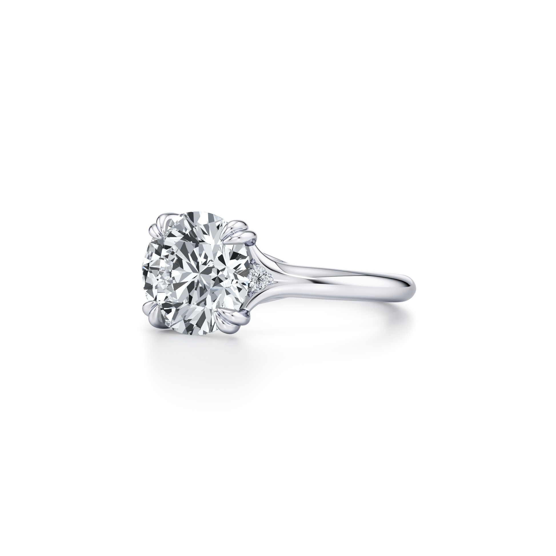 Jane Round Round Three Stone Lab Diamond Engagement Ring - view 2
