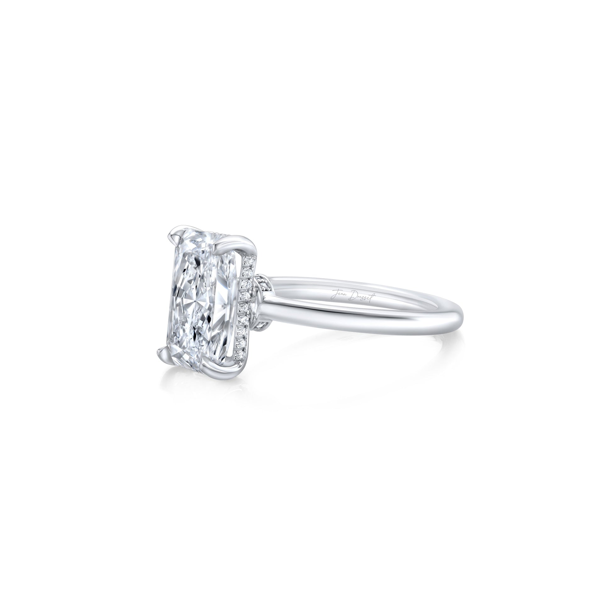 Audrey Radiant Cut Solitaire Lab Pink Diamond Engagement Ring - view 6