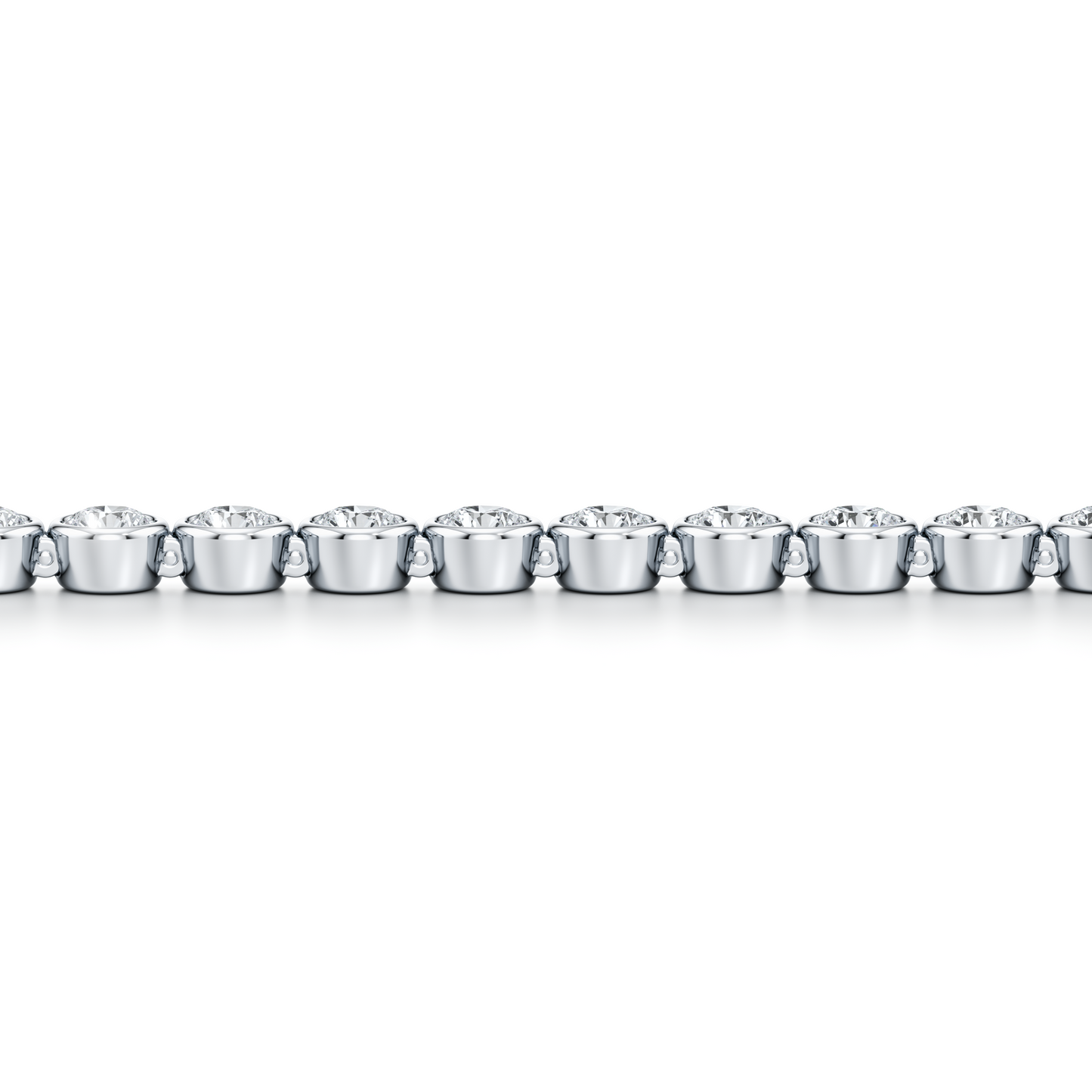 Bezel Set Round Brilliant Lab Diamond Tennis Bracelet - view 2