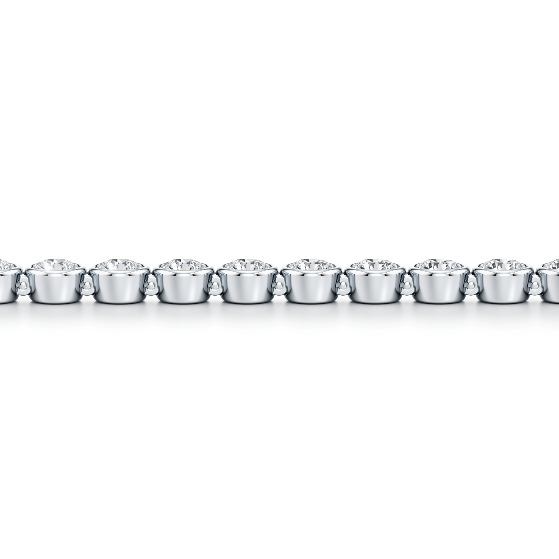 Bezel Set Round Brilliant Lab Diamond Tennis Bracelet - view 2