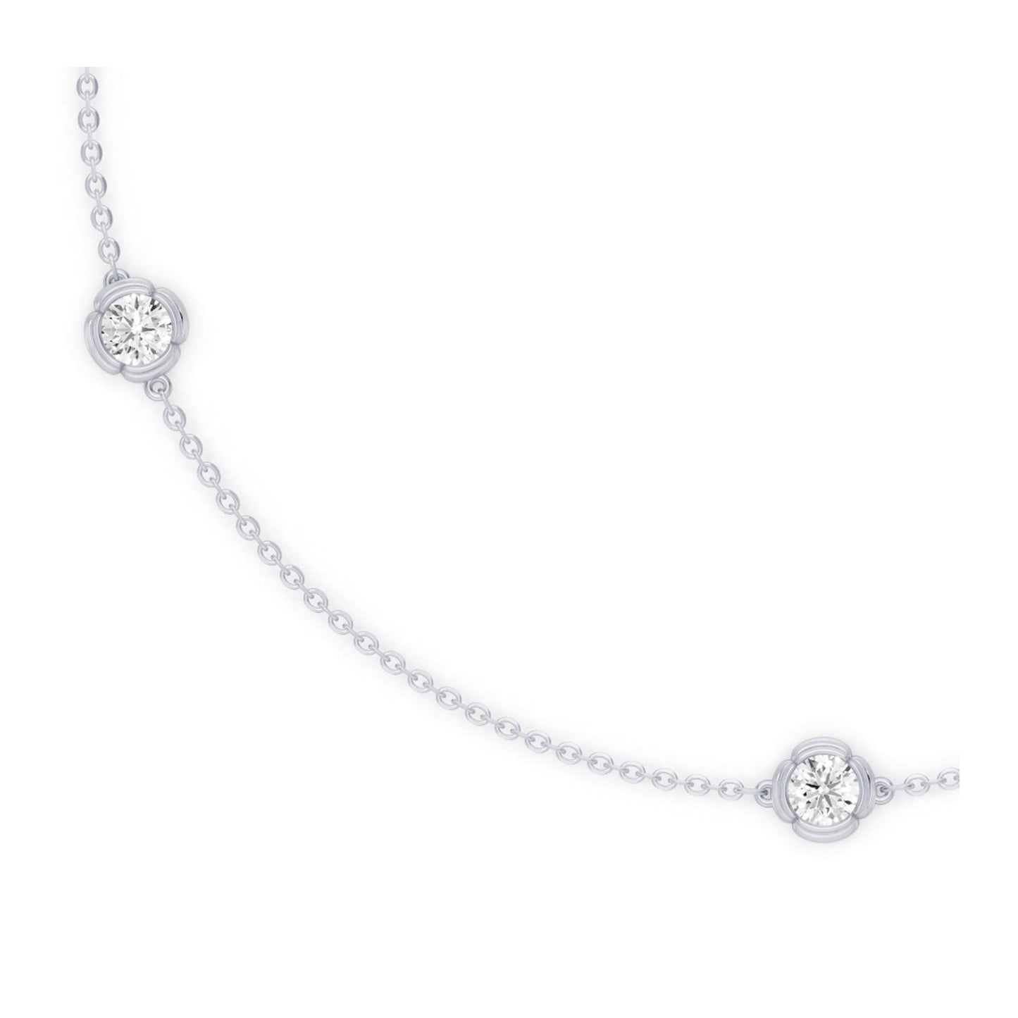 Doree By The Yard  Round Brilliant Lab Diamond Bracelet - view 2