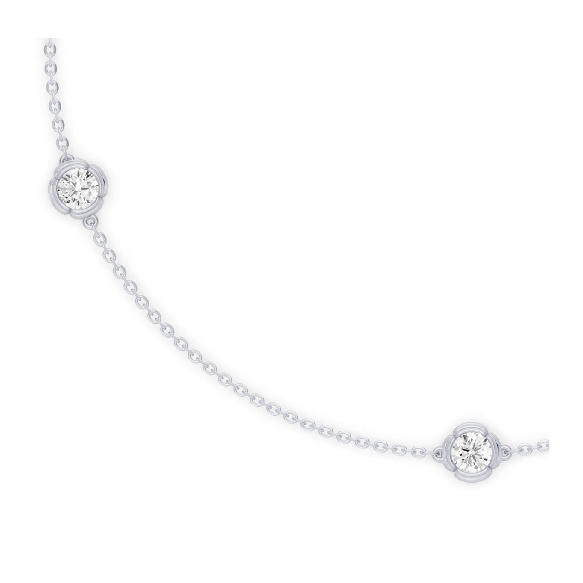 Doree By The Yard  Round Brilliant Lab Diamond Bracelet - view 2