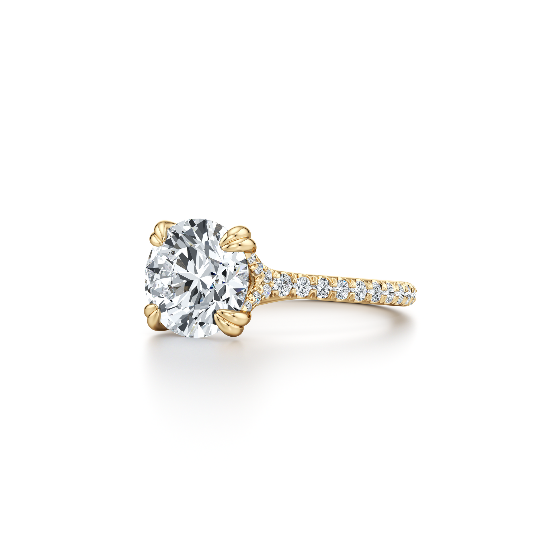 Elle Round Cut Solitaire Lab Diamond Engagement Ring - view 8