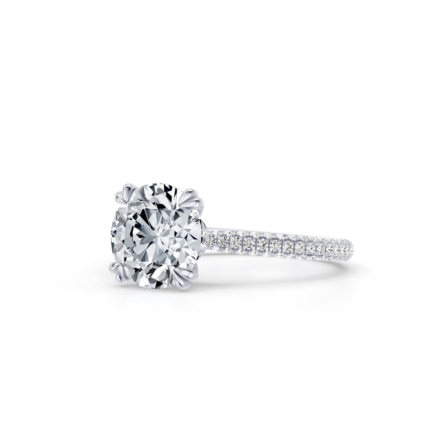 Chelsea Signature Emerald Lab Diamond Engagement Ring - view 2
