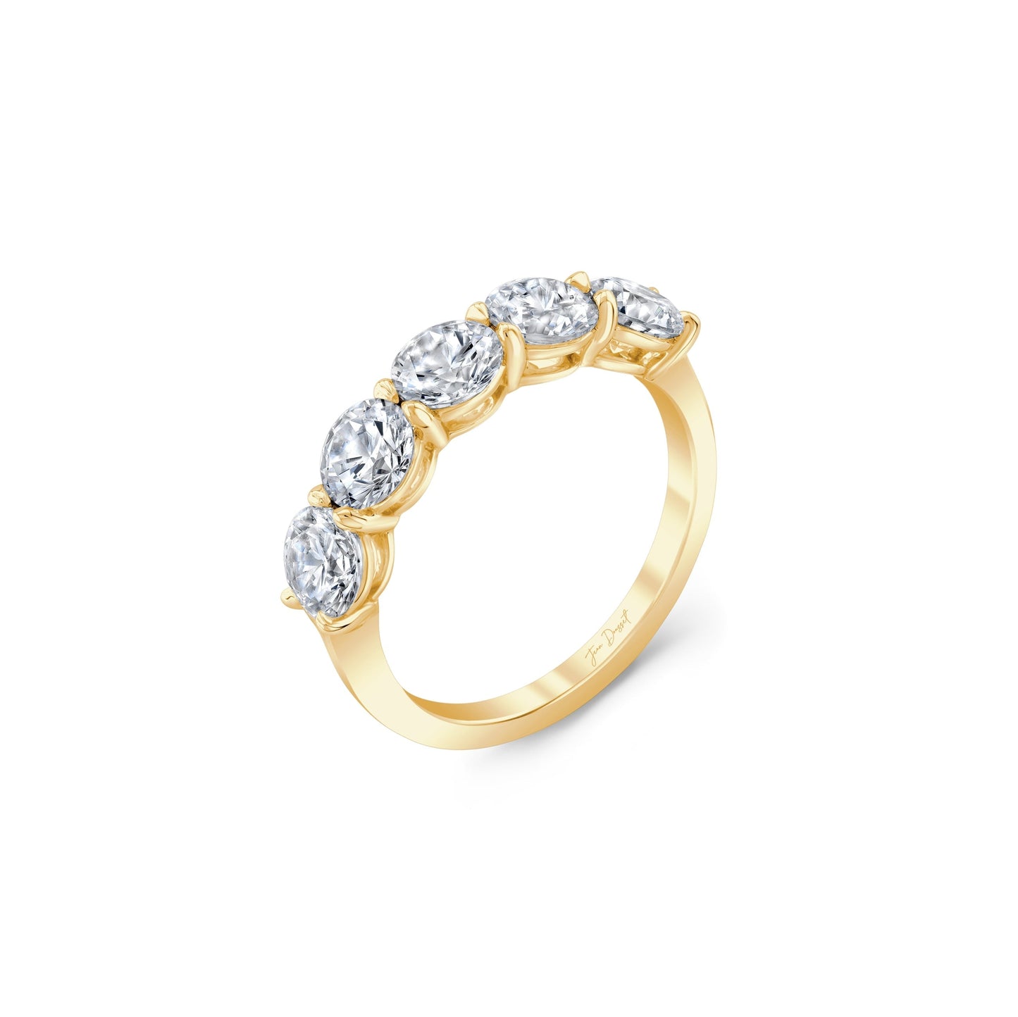 Olivia 5-Stone Round Brilliant Lab Diamond Band - view 2