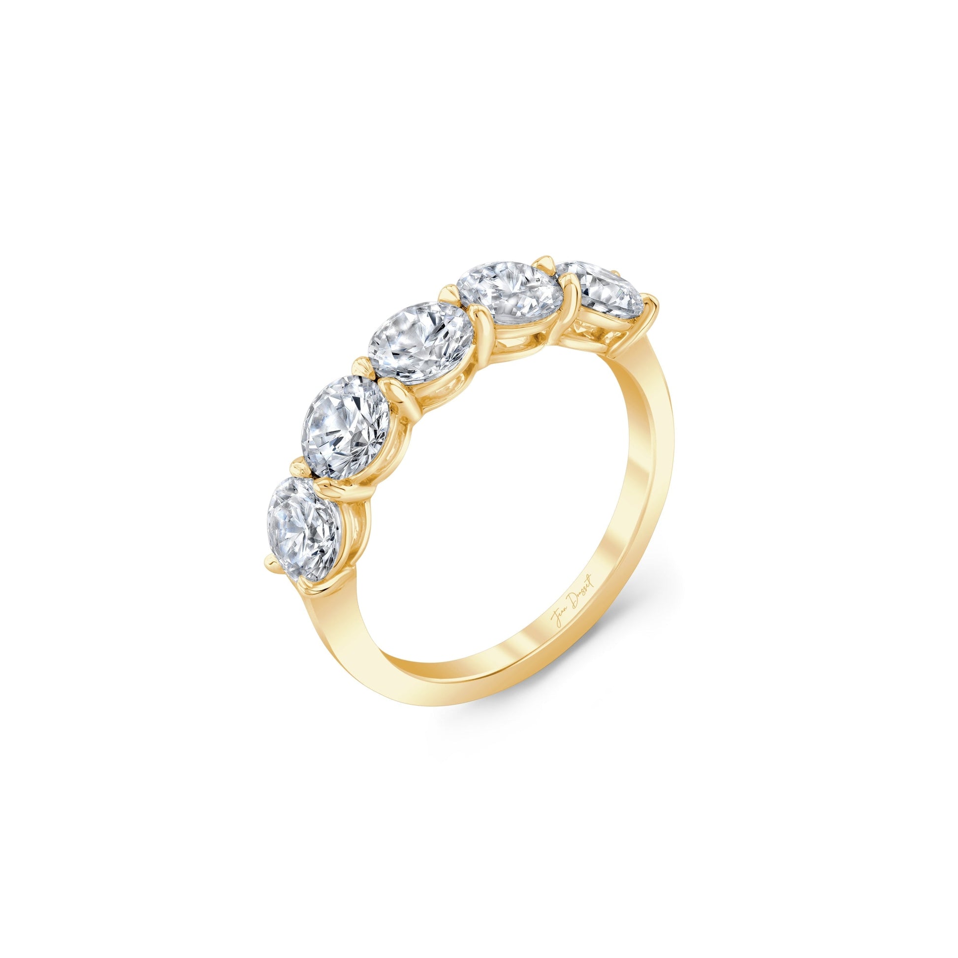 Olivia 5-Stone Round Brilliant Lab Diamond Band - view 2