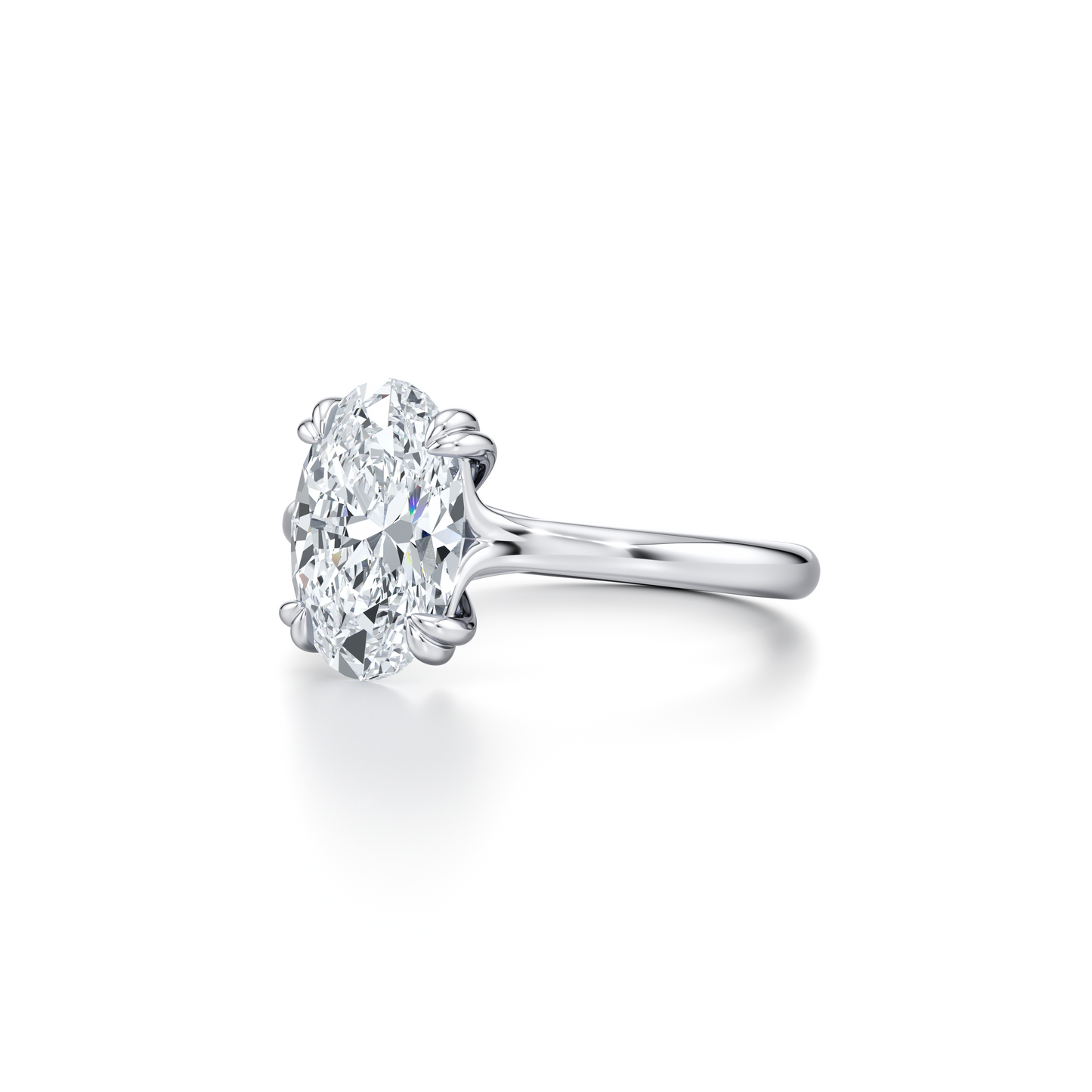Elle Oval Solitaire Lab Diamond Engagement Ring - view 11