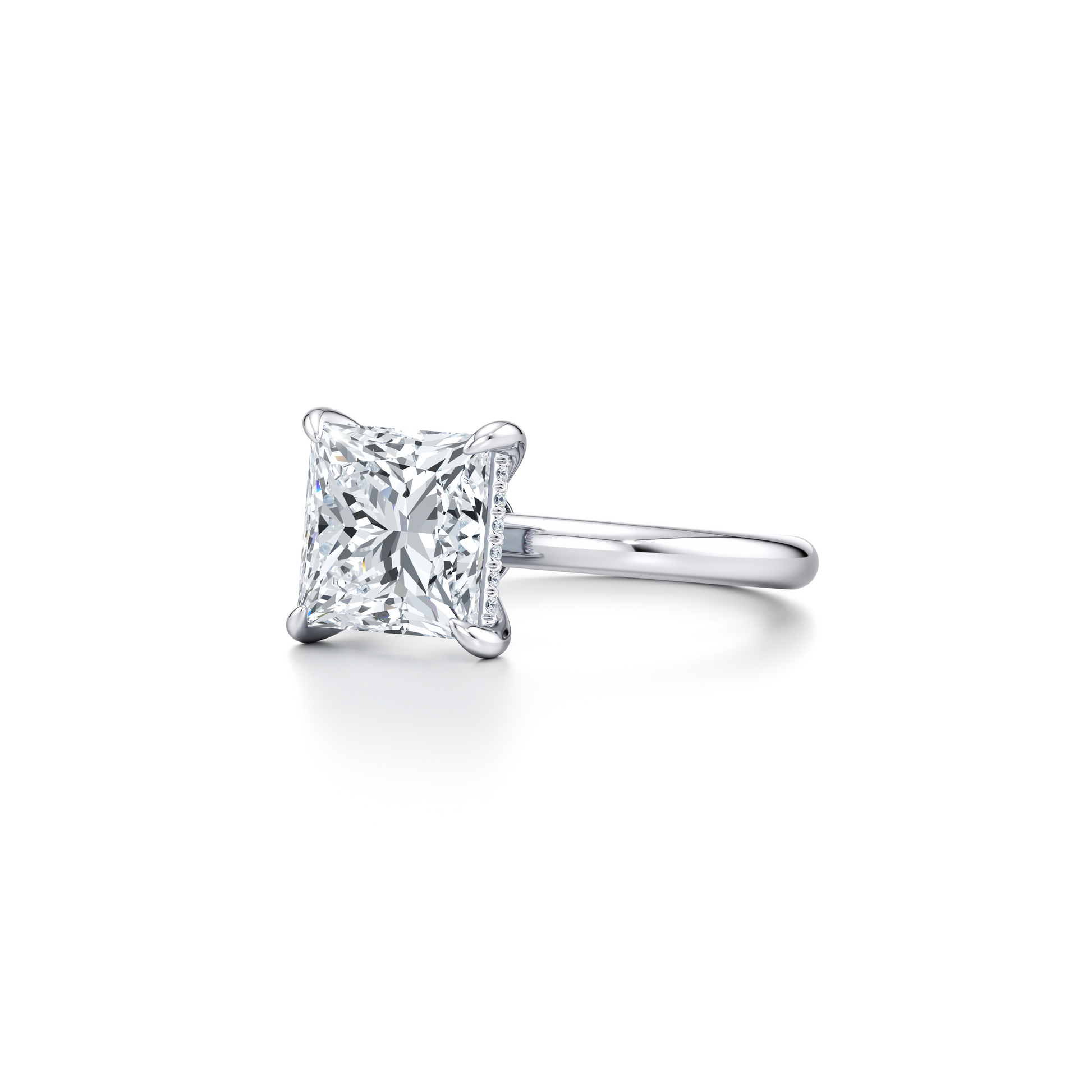 Audrey Elongated Cushion Solitaire Lab Diamond Engagement Ring - view 3