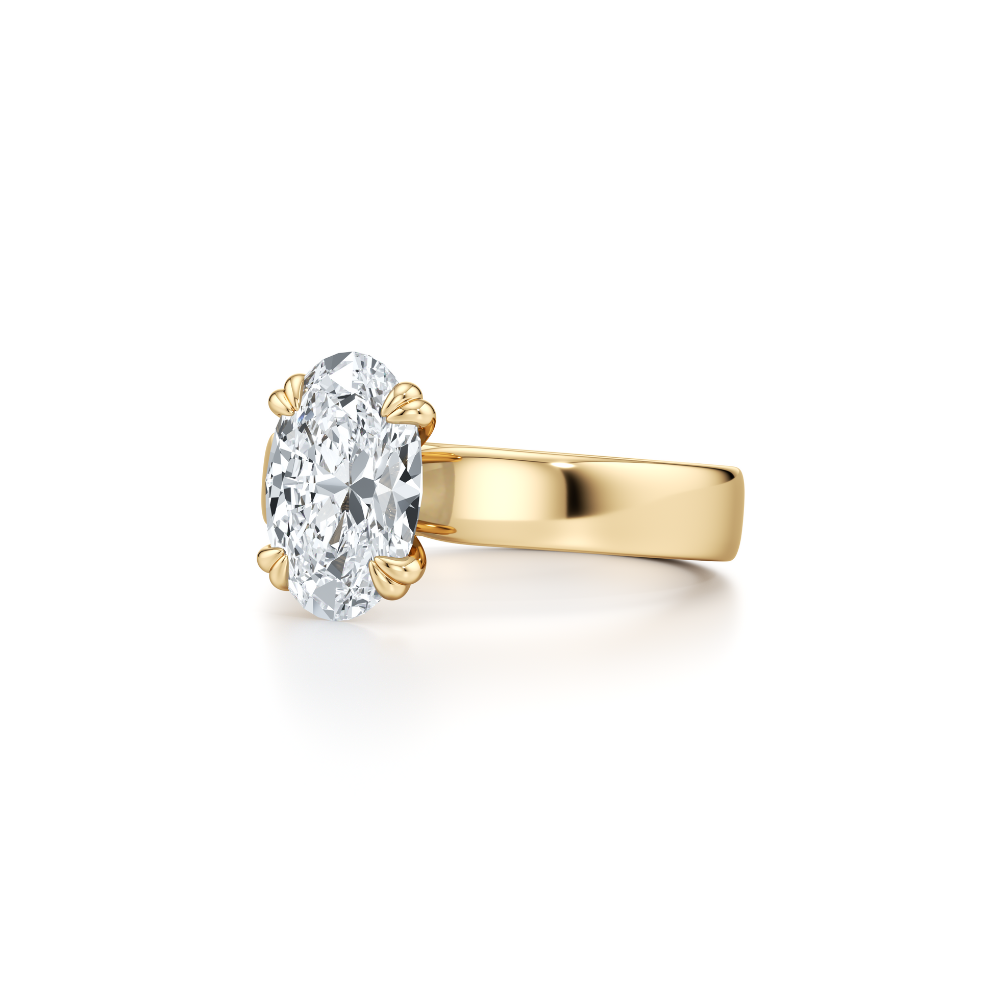 Hayden Oval Cut Solitaire Lab Diamond Engagement Ring - view 5
