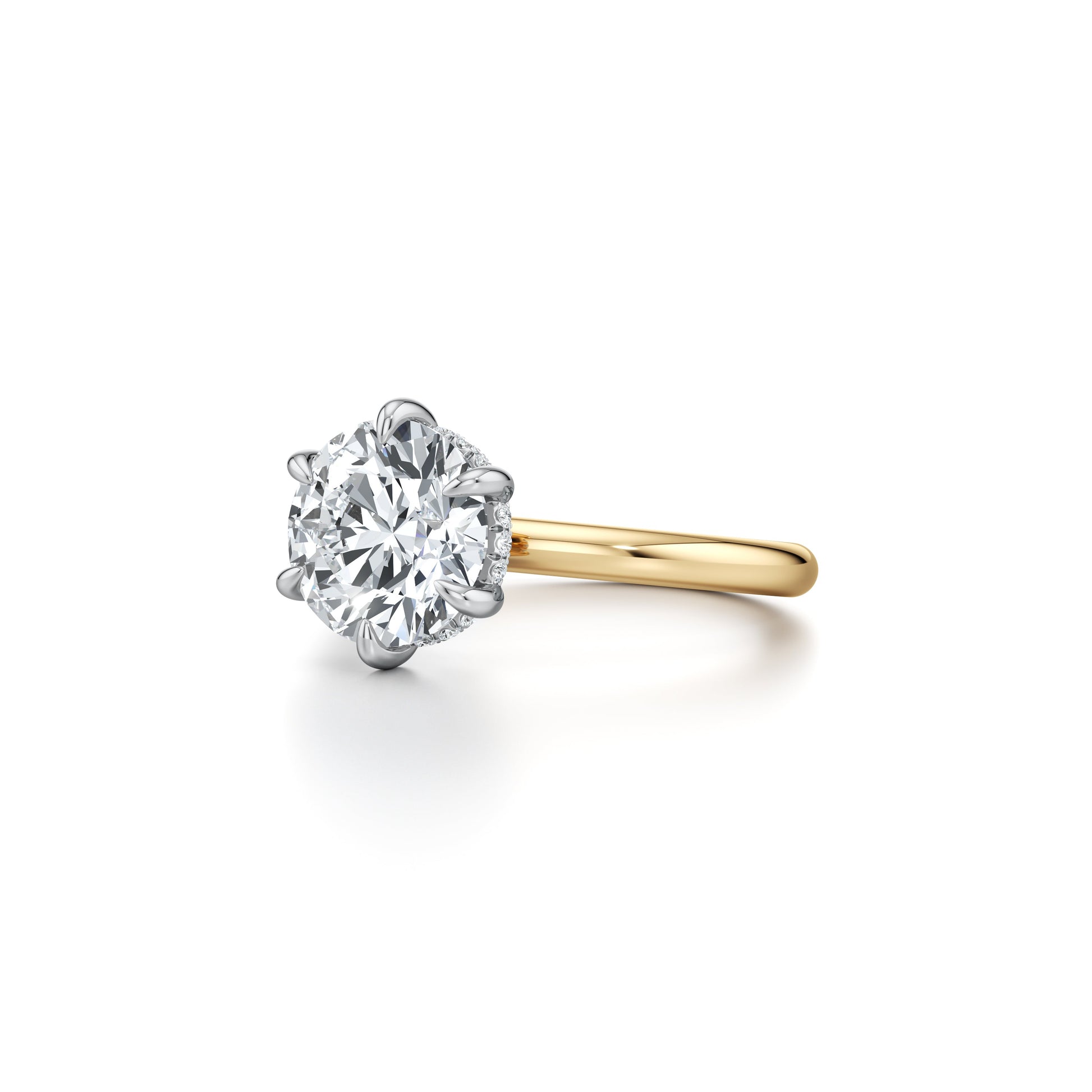 Audrey Round 6-Prong Solitaire Lab Diamond Engagement Ring - view 2