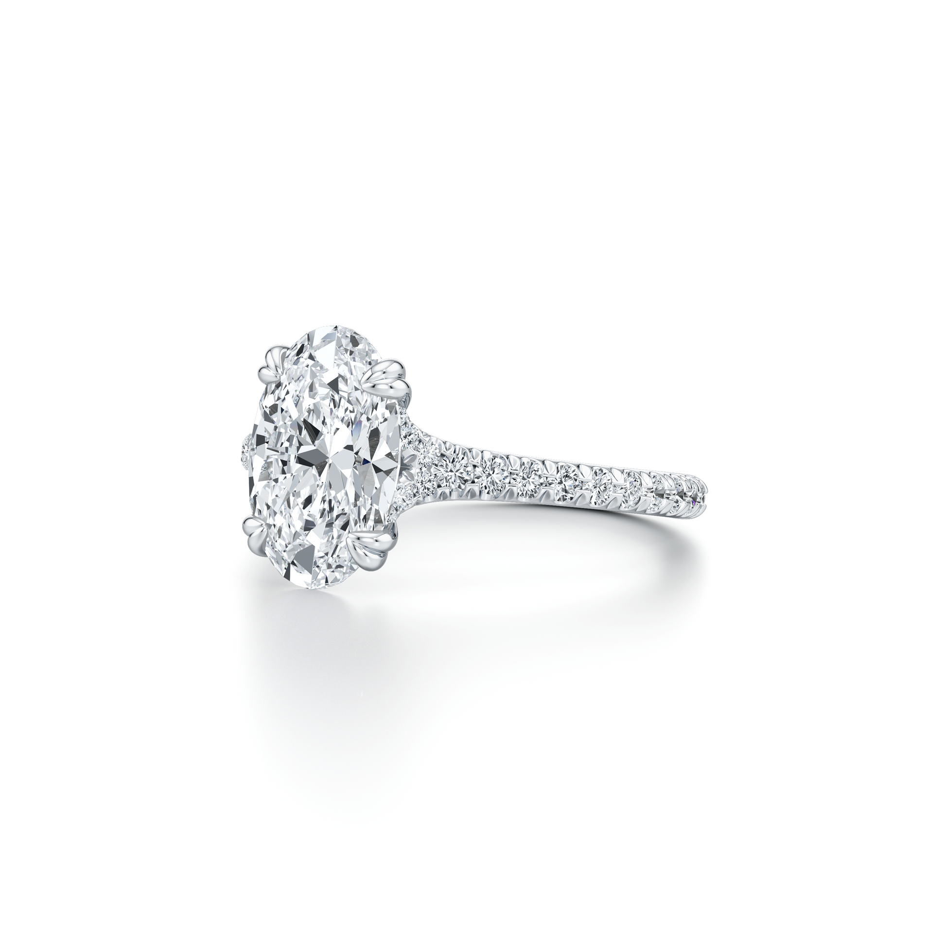 Elle Oval Solitaire Lab Diamond Engagement Ring - view 7