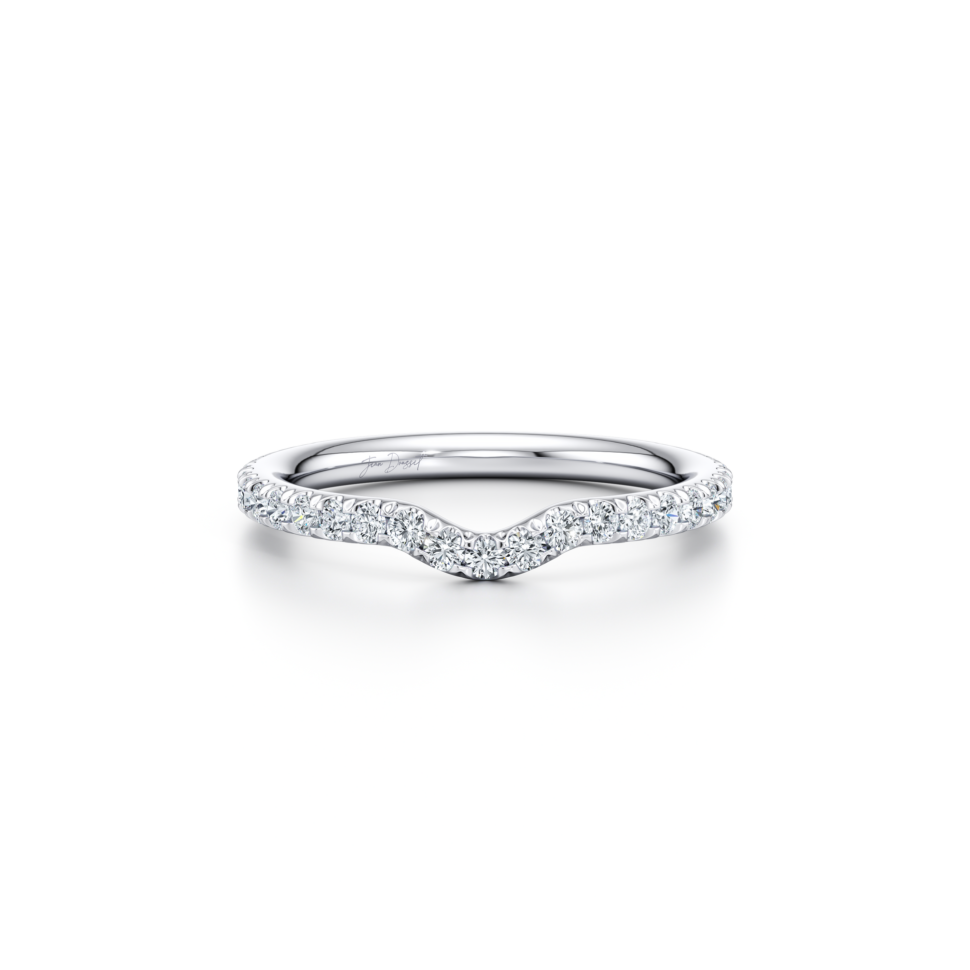 Contour Band - One Row Pave - view 2