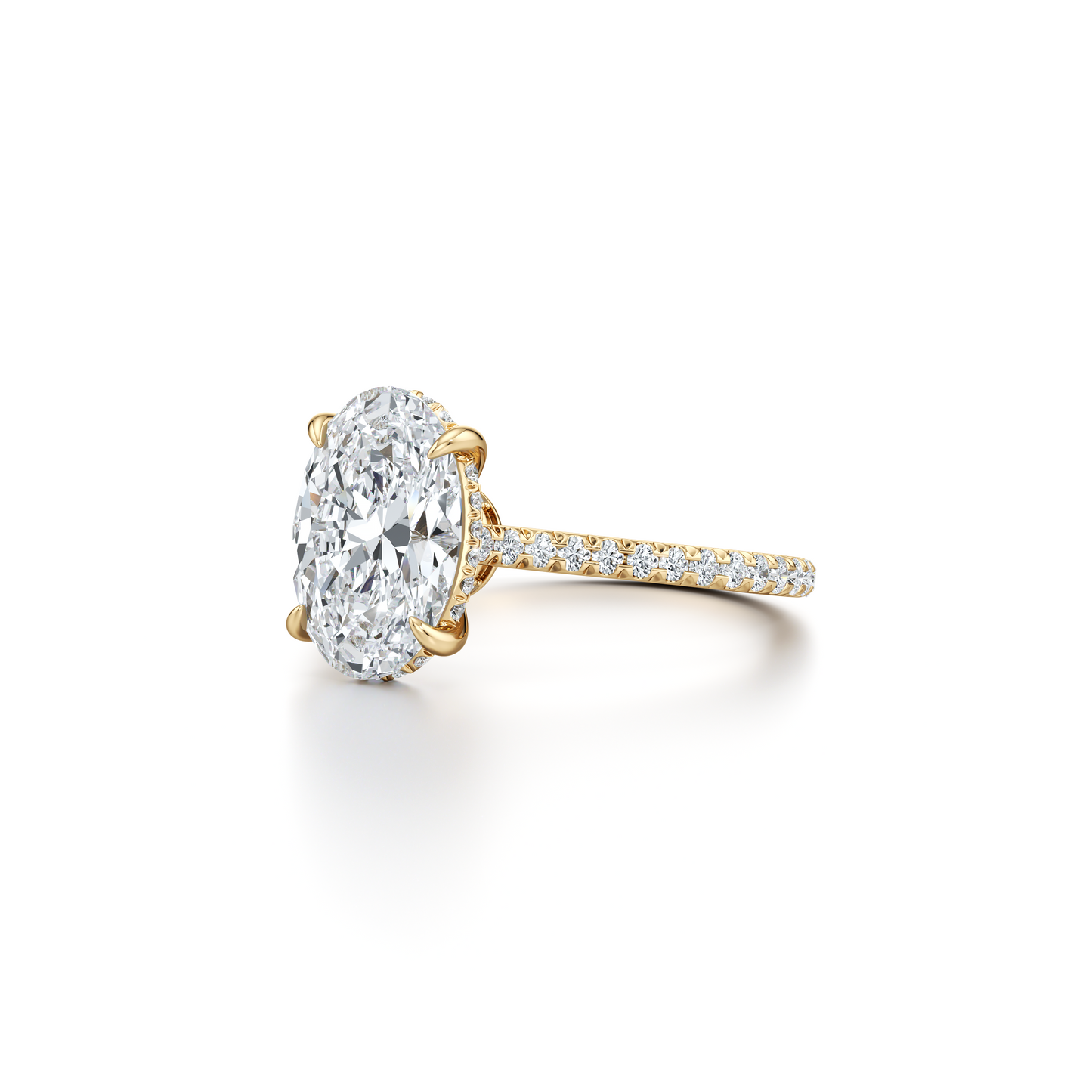 Chelsea Oval Solitaire Lab Diamond Engagement Ring - view 6