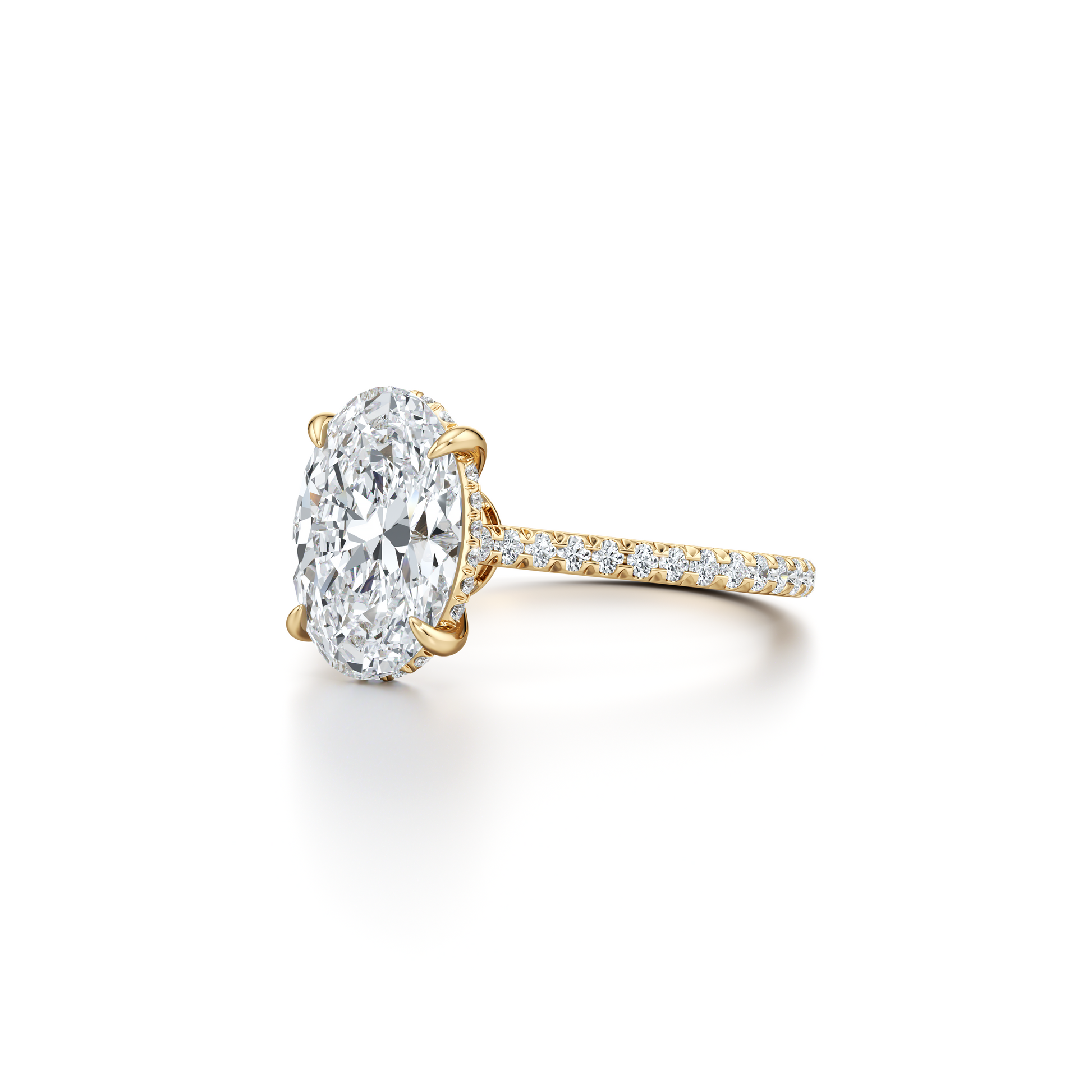 Chelsea Oval Solitaire Lab Diamond Engagement Ring - view 6