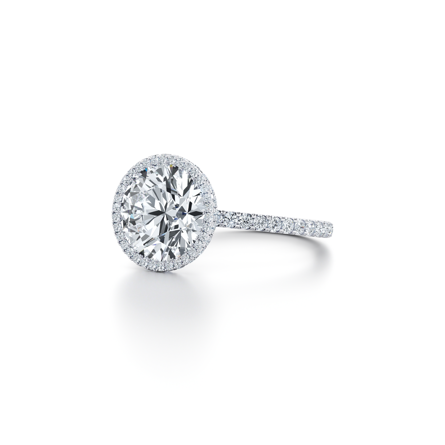 Alyssa Invisible Halo Radiant Lab Diamond Engagement Ring - view 5