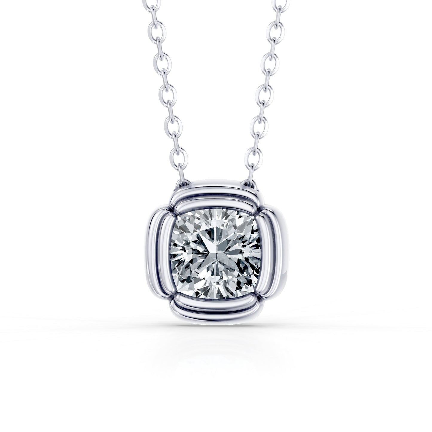 Doree Lab Diamond Pave Cushion Pendant - view 2