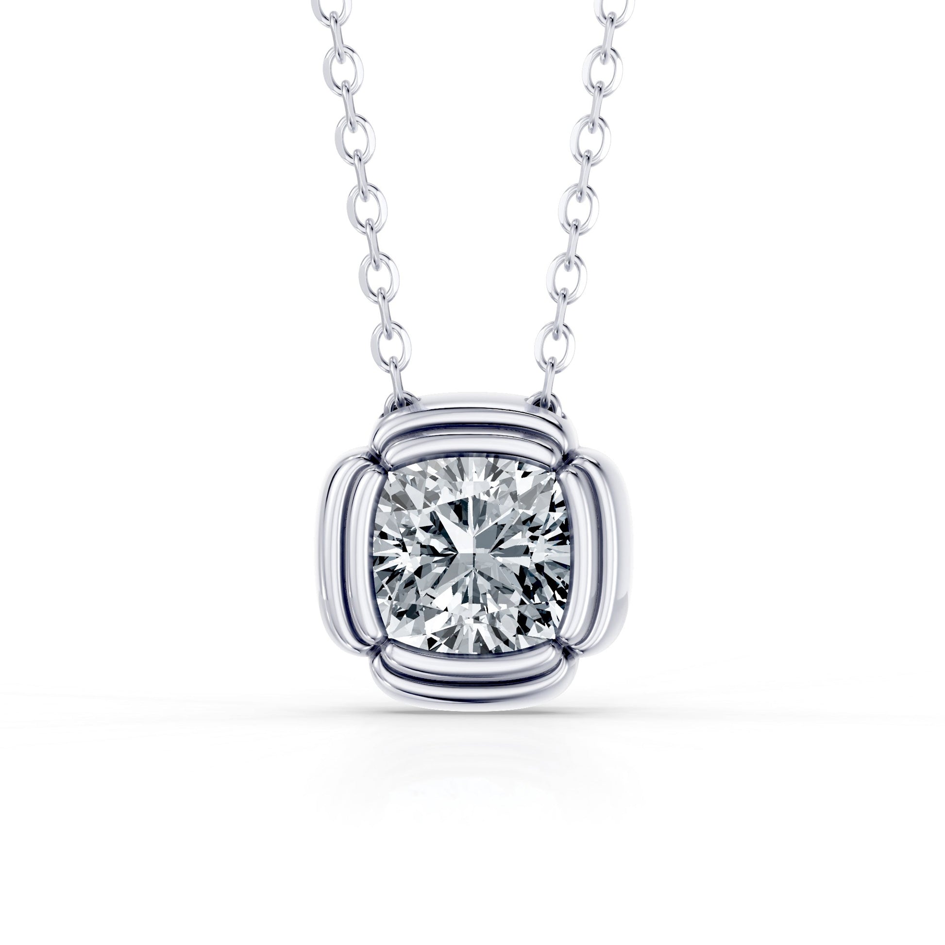 Doree Lab Diamond Pave Cushion Pendant - view 2