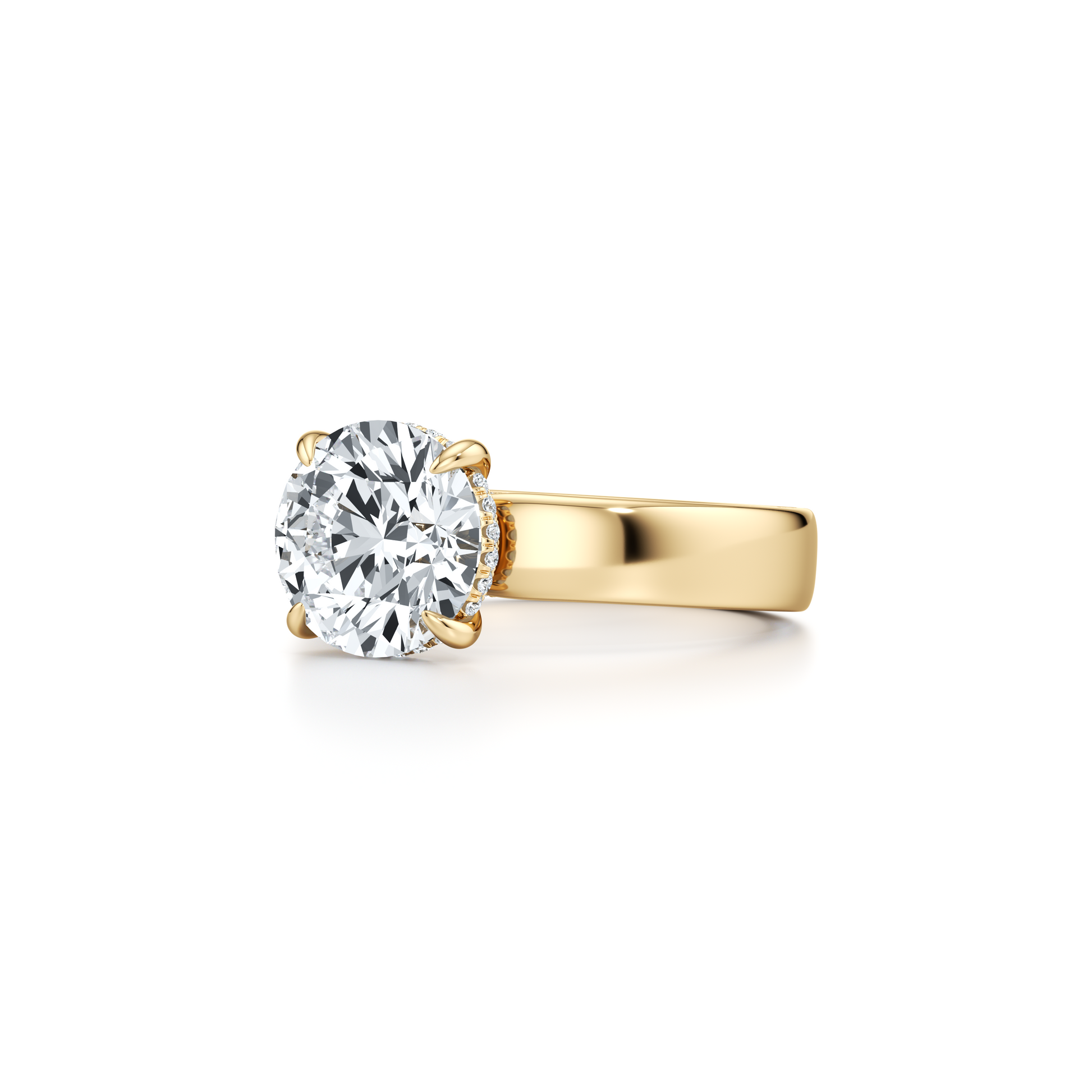 Hayden Heritage Round Brilliant Solitaire Lab Diamond Engagement Ring - view 2