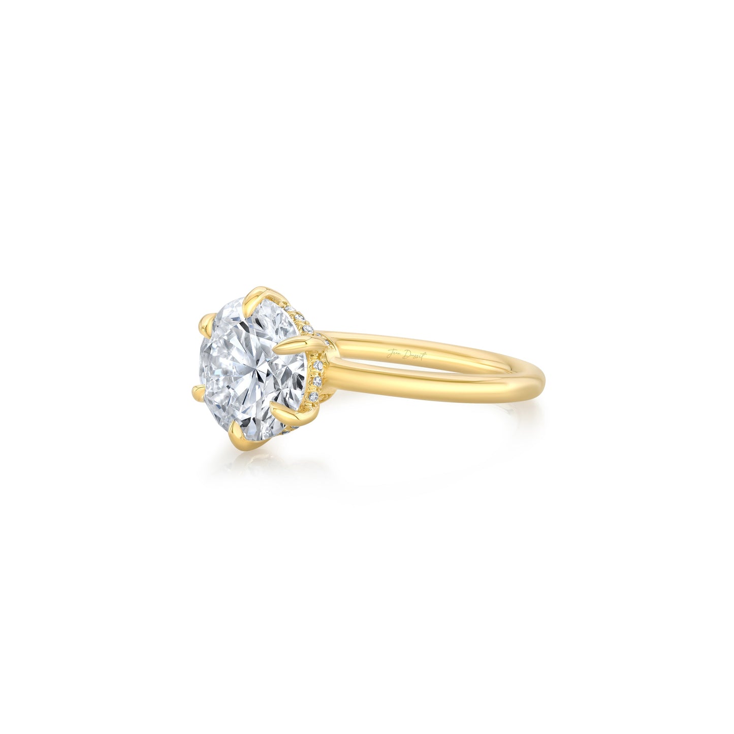 Audrey Round 6-Prong Solitaire Lab Diamond Engagement Ring - view 5