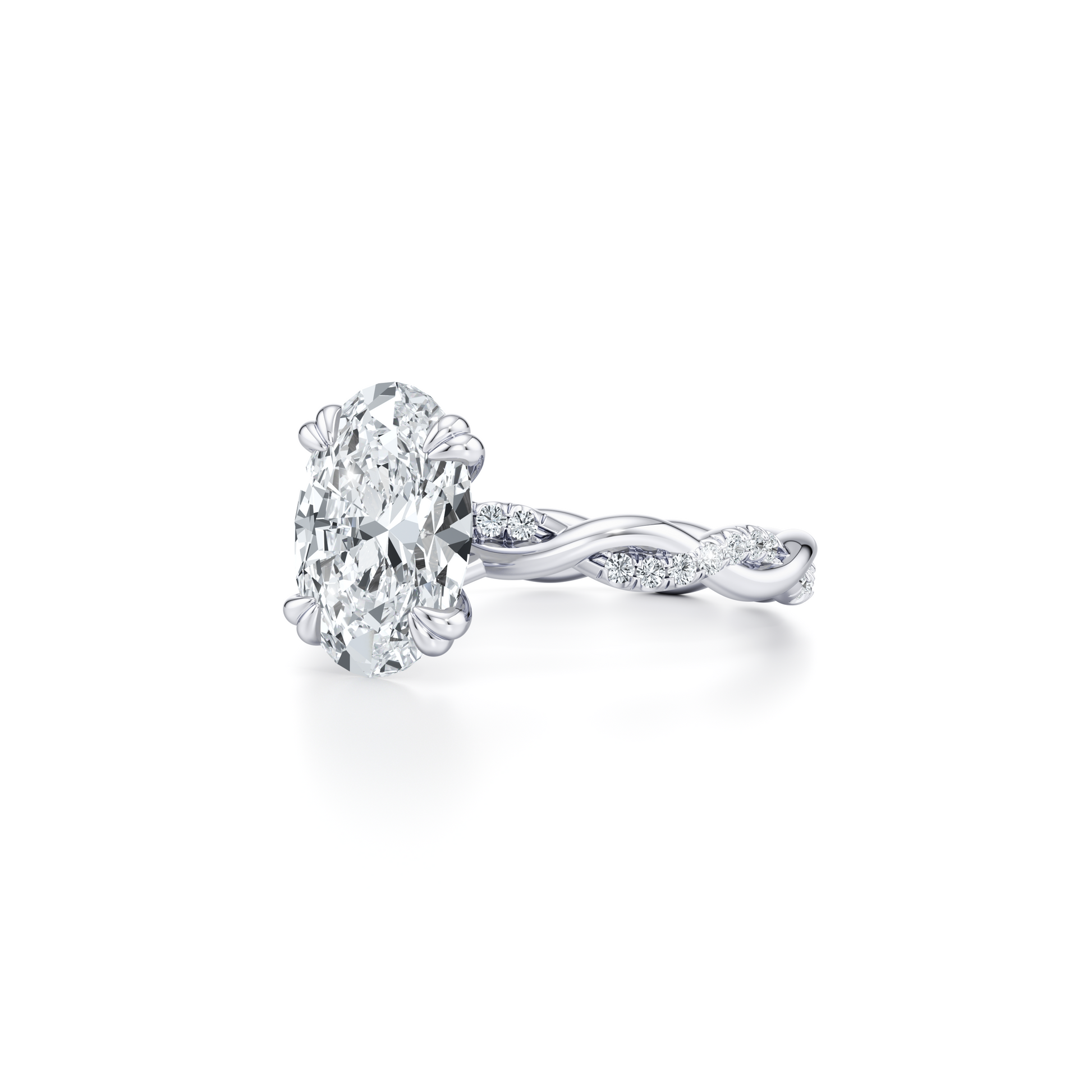 Ivy Oval Solitaire Lab Diamond Engagement Ring - view 2