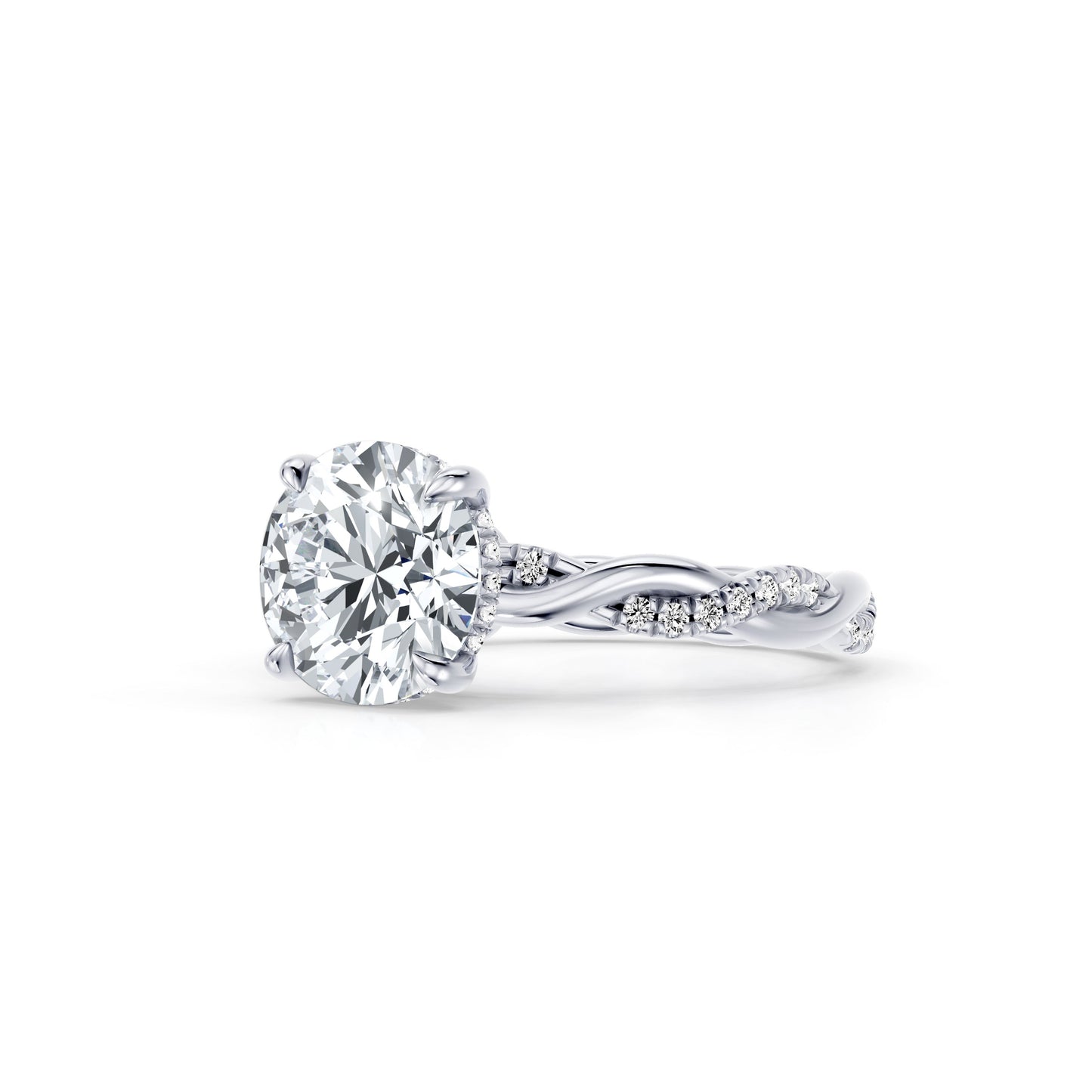 Ivy Heritage Radiant Solitaire Lab Diamond Engagement Ring - view 2