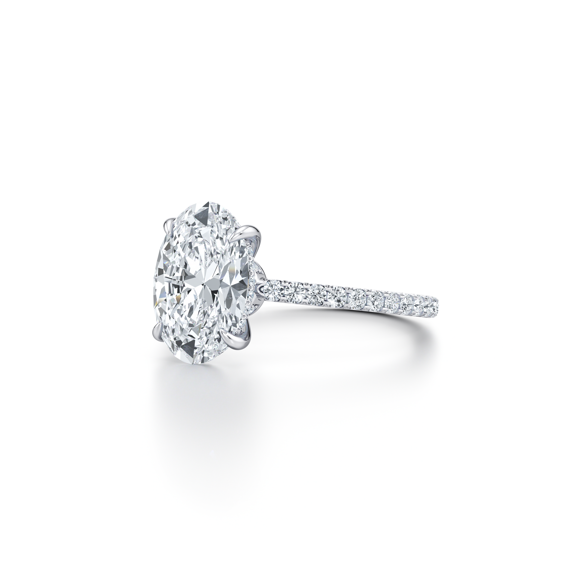 Audrey Oval Shape Solitaire Lab Diamond Engagement Ring - view 2