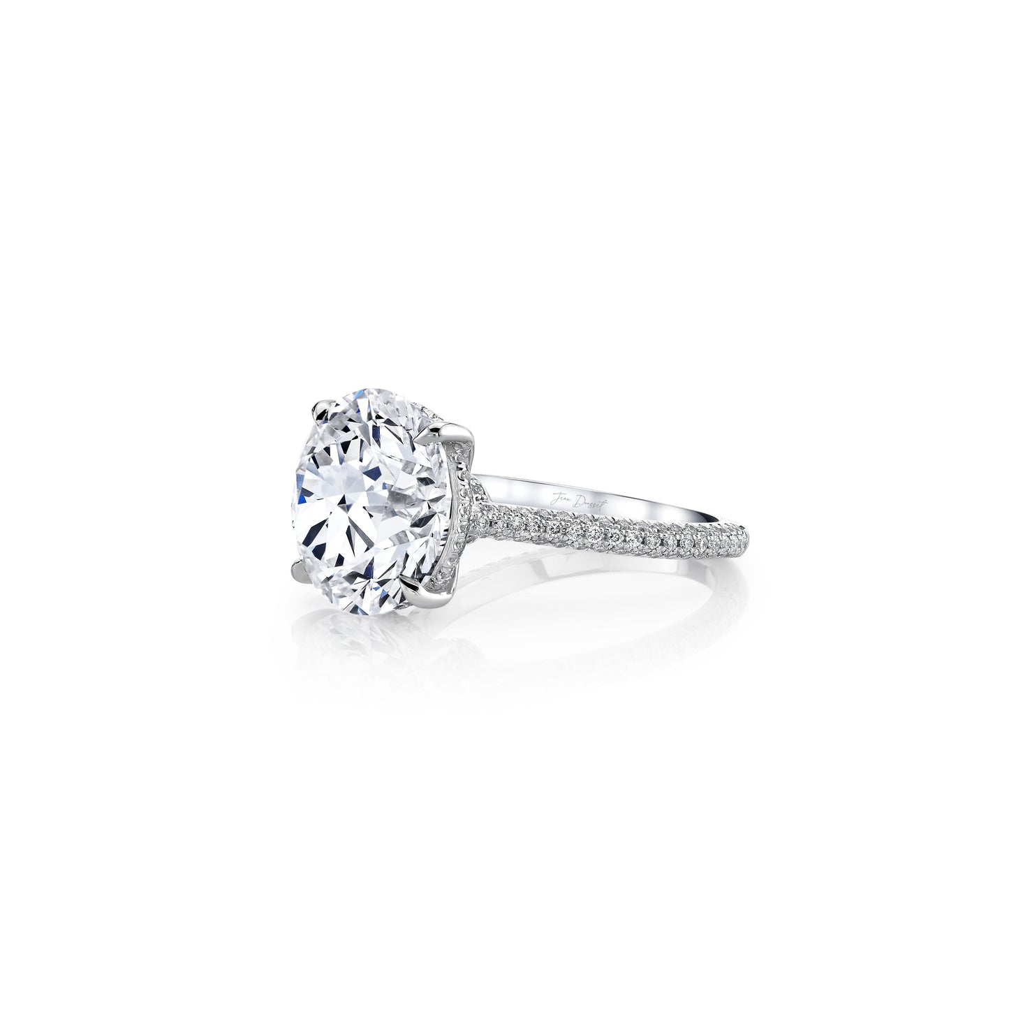 Chelsea Round Solitaire Lab Diamond Engagement Ring - view 9