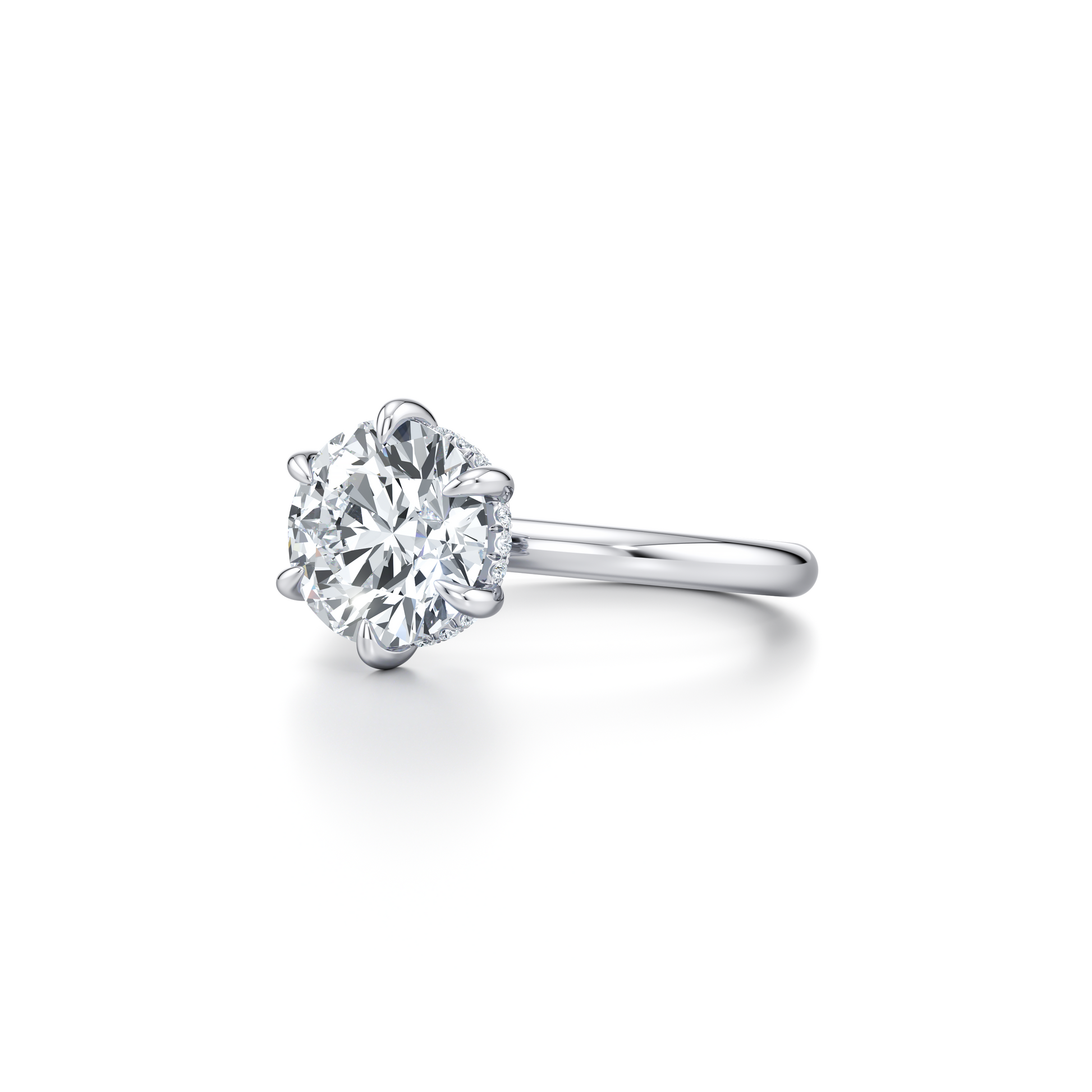 Audrey Round 6-Prong Solitaire Lab Diamond Engagement Ring - view 10