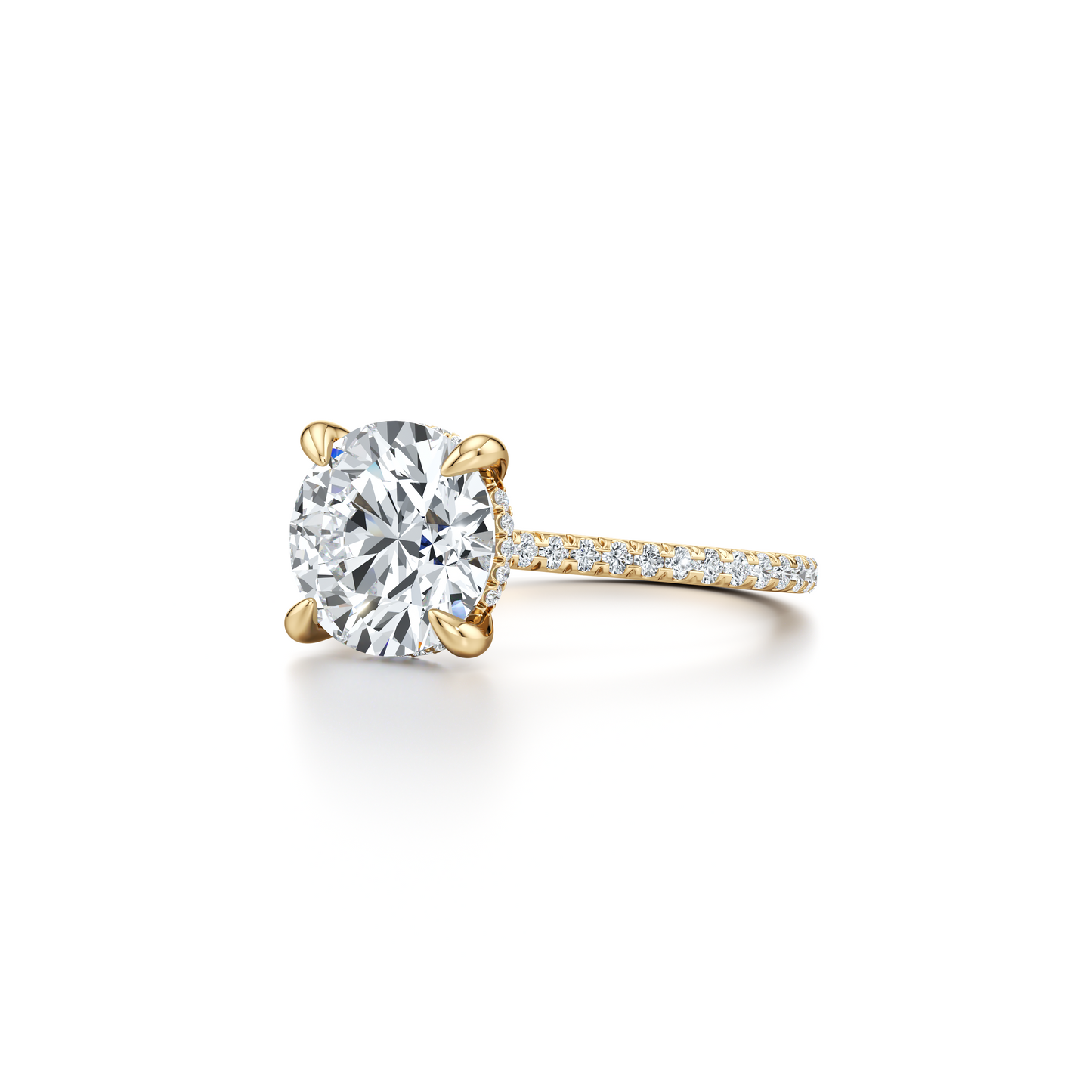 Audrey Round Solitaire Lab Diamond Engagement Ring - view 2