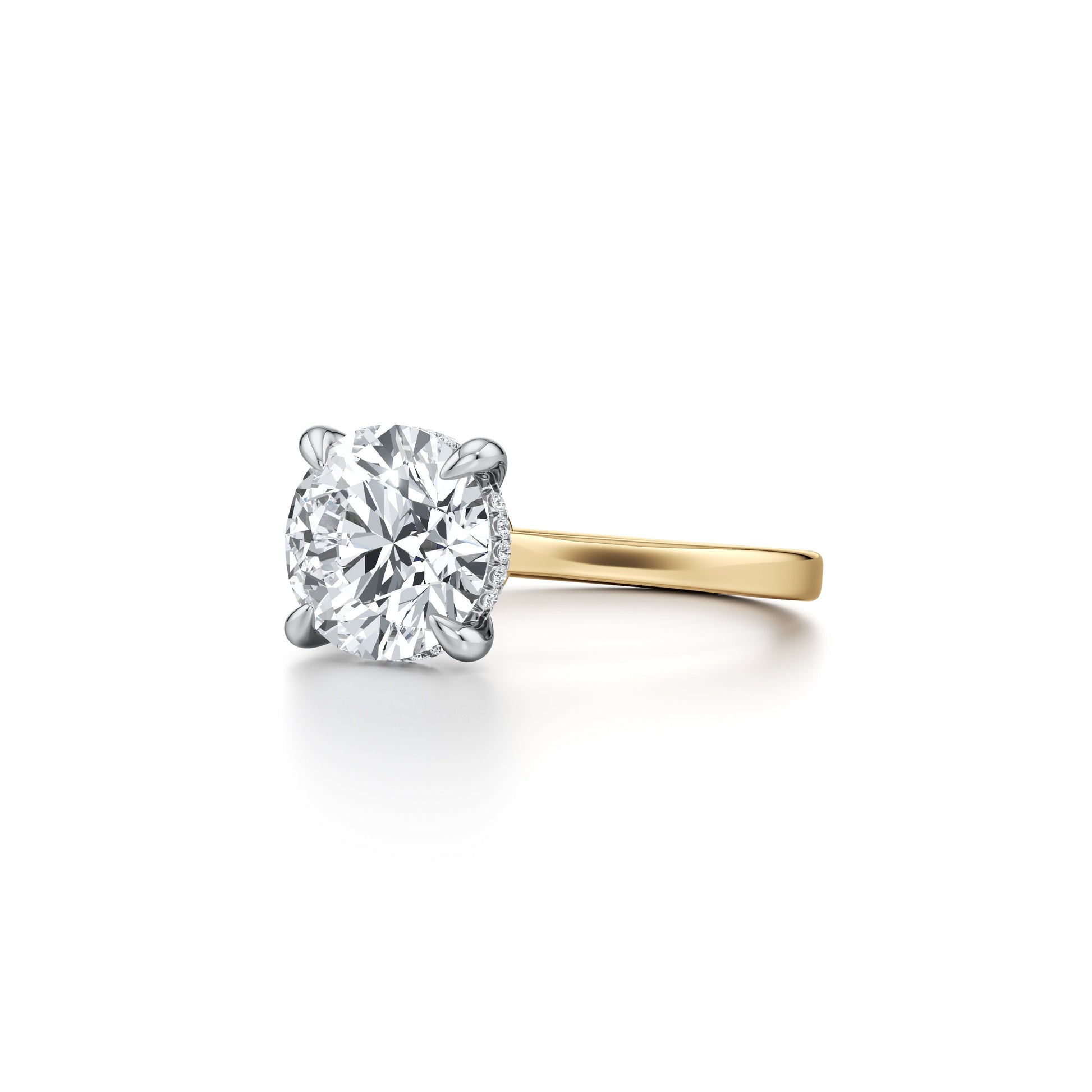 Chelsea Round Solitaire Lab Diamond Engagement Ring - view 6