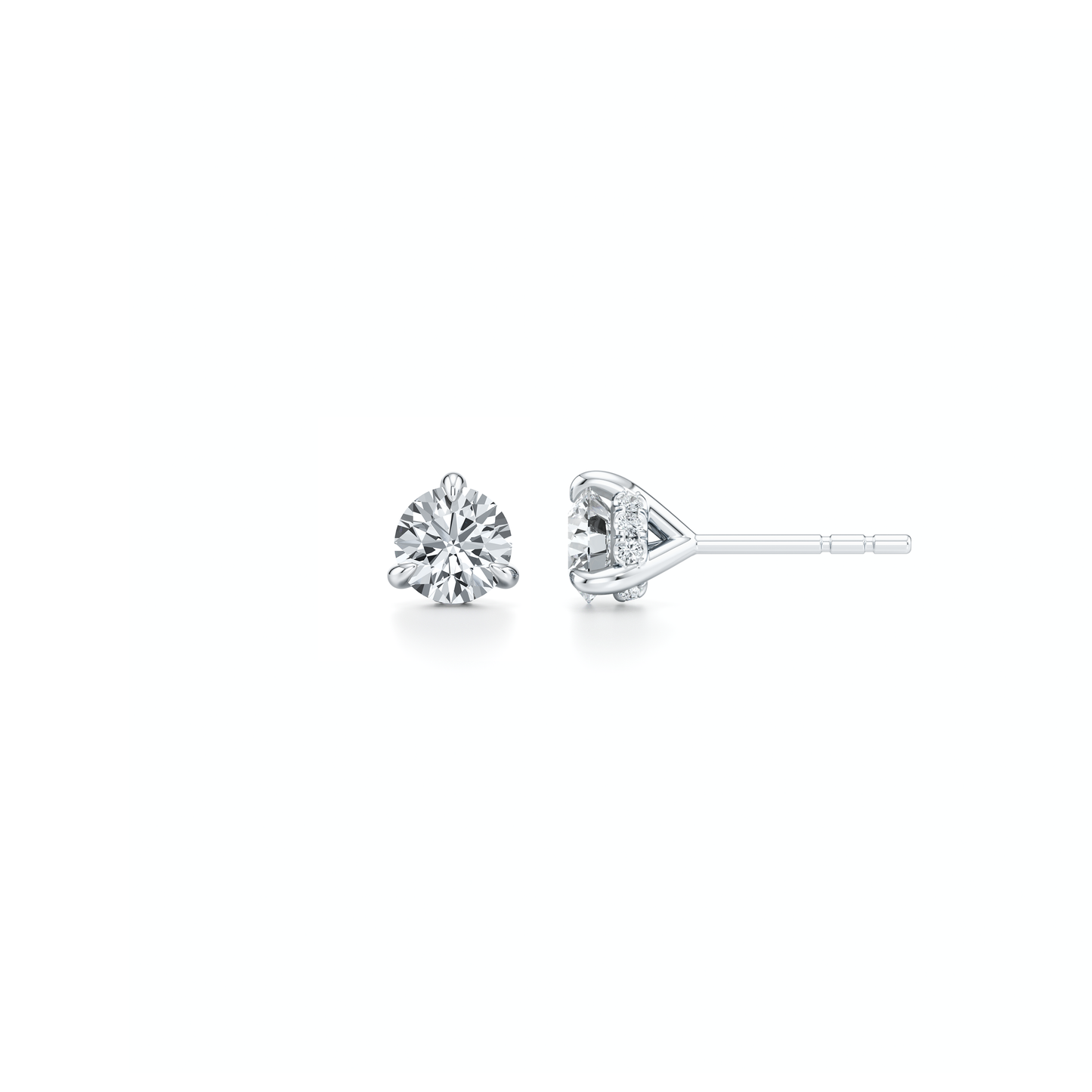 Chelsea Lab Diamond Round Brilliant Martini Studs - view 2