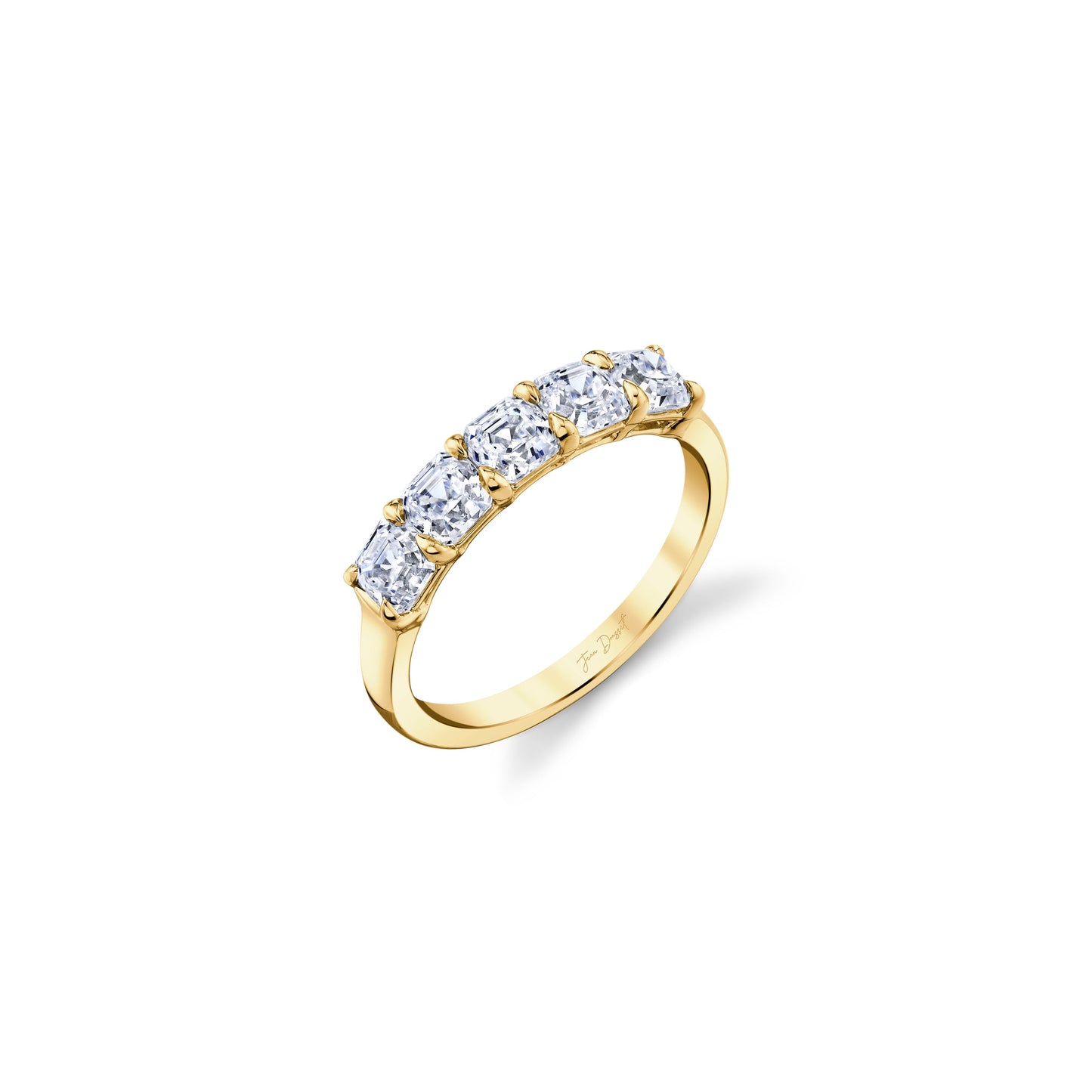 Olivia 5-Stone Asscher Lab Diamond Band - view 2
