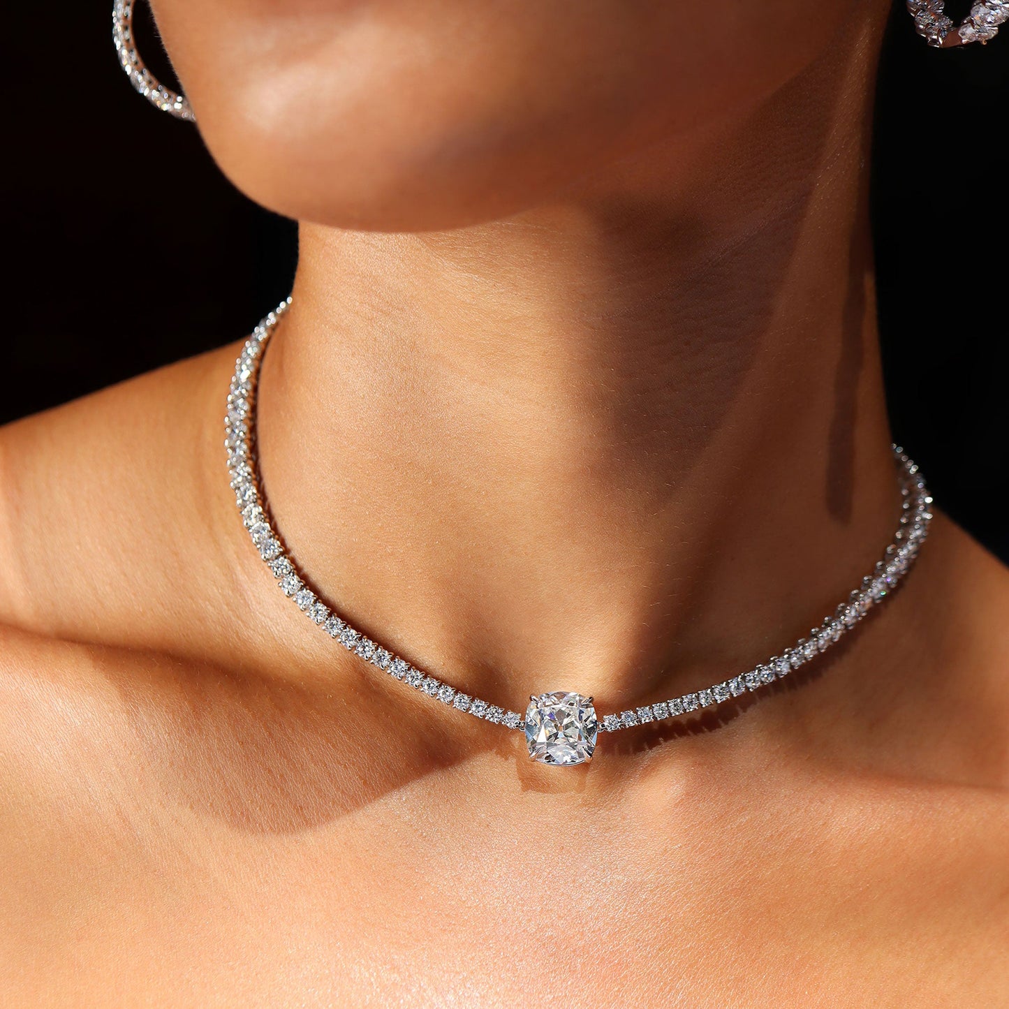 High Jewelry | Antique Cushion Cut Collar Necklace - view 2