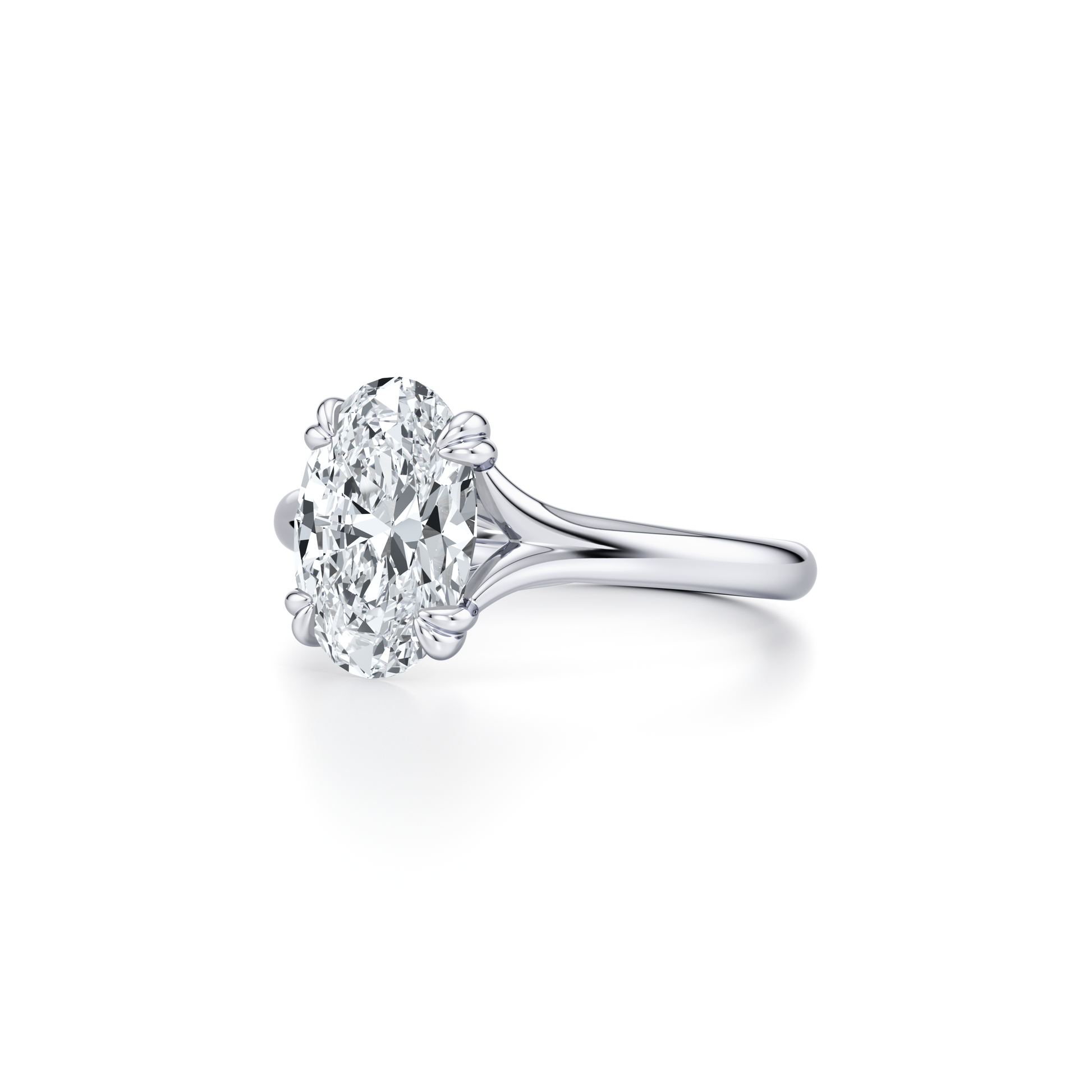 Jane Oval Solitaire Lab Diamond Engagement Ring - view 2