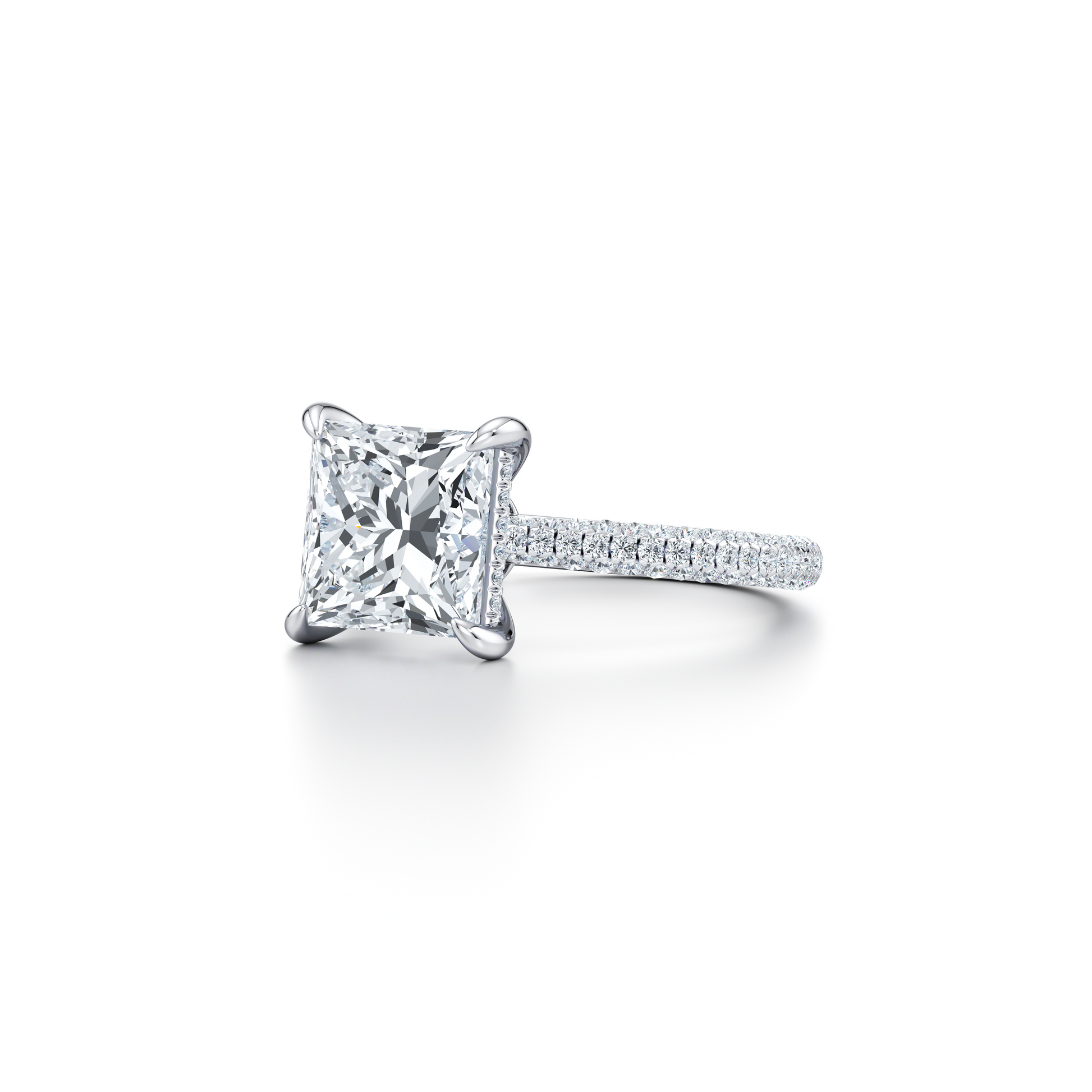 Chelsea Emerald Solitaire Lab Diamond Engagement Ring - view 12
