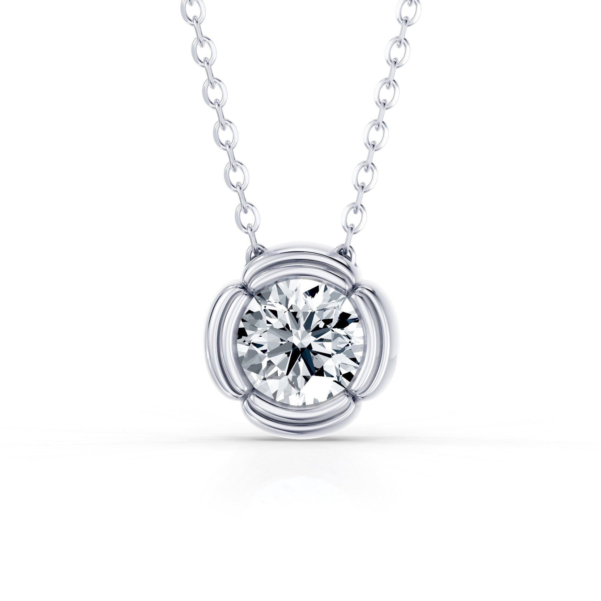Doree Lab Diamond Pave Round Pendant - view 2