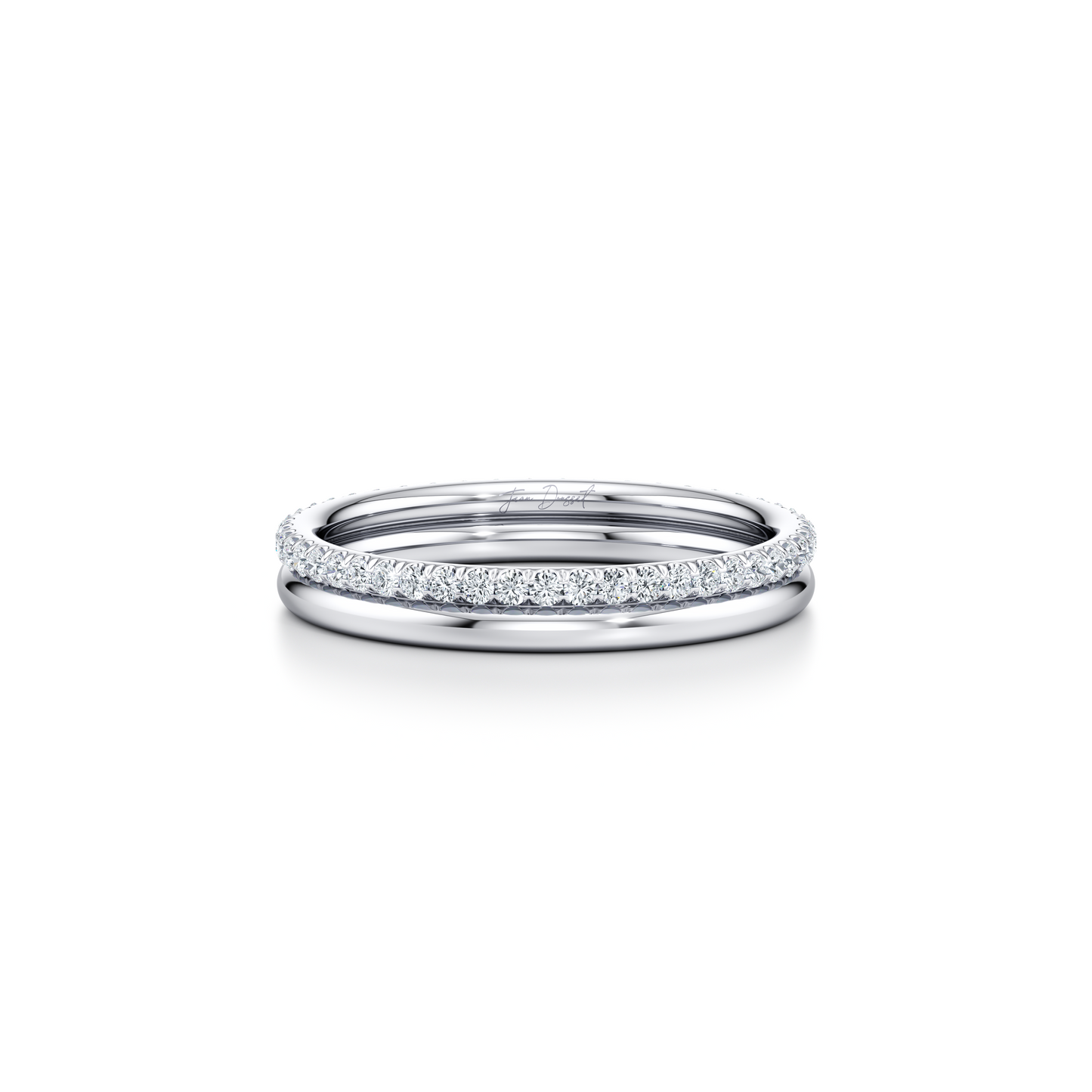 Elle Double Lab Diamond Band - view 2
