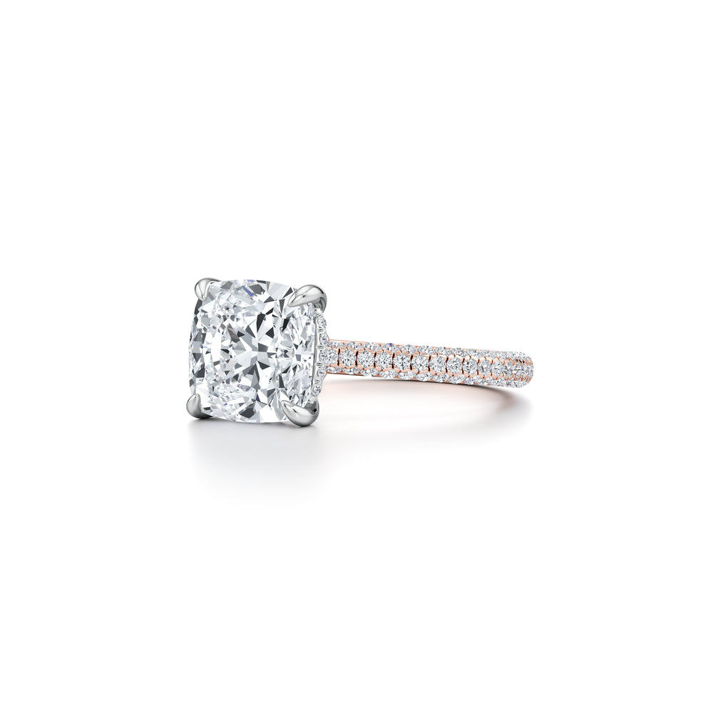 Chelsea Cushion Solitaire Lab Pink Diamond Engagement Ring - view 8
