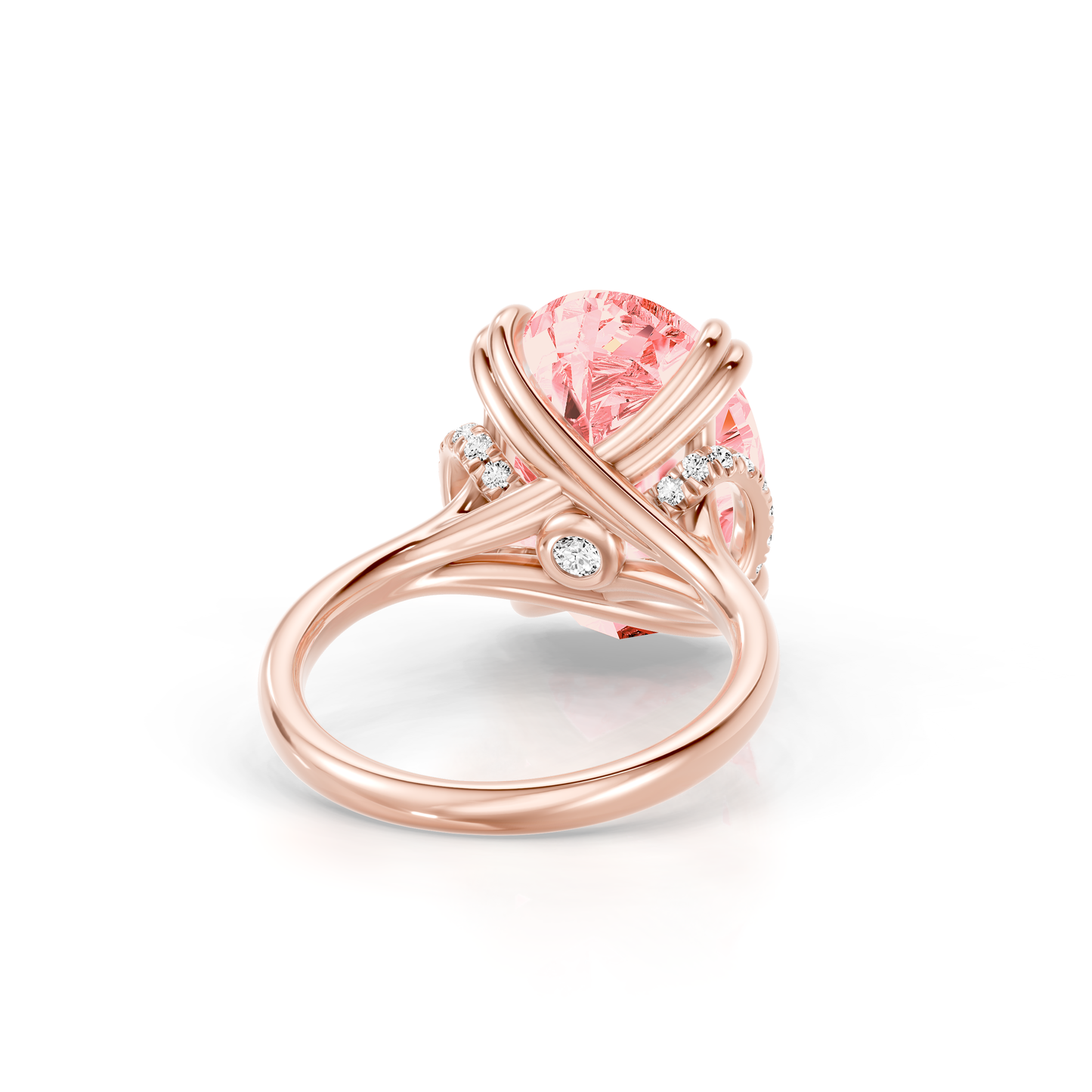High Jewelry | Nathalie Oval Cut Pink Diamond Solitaire Engagement Ring - view 3